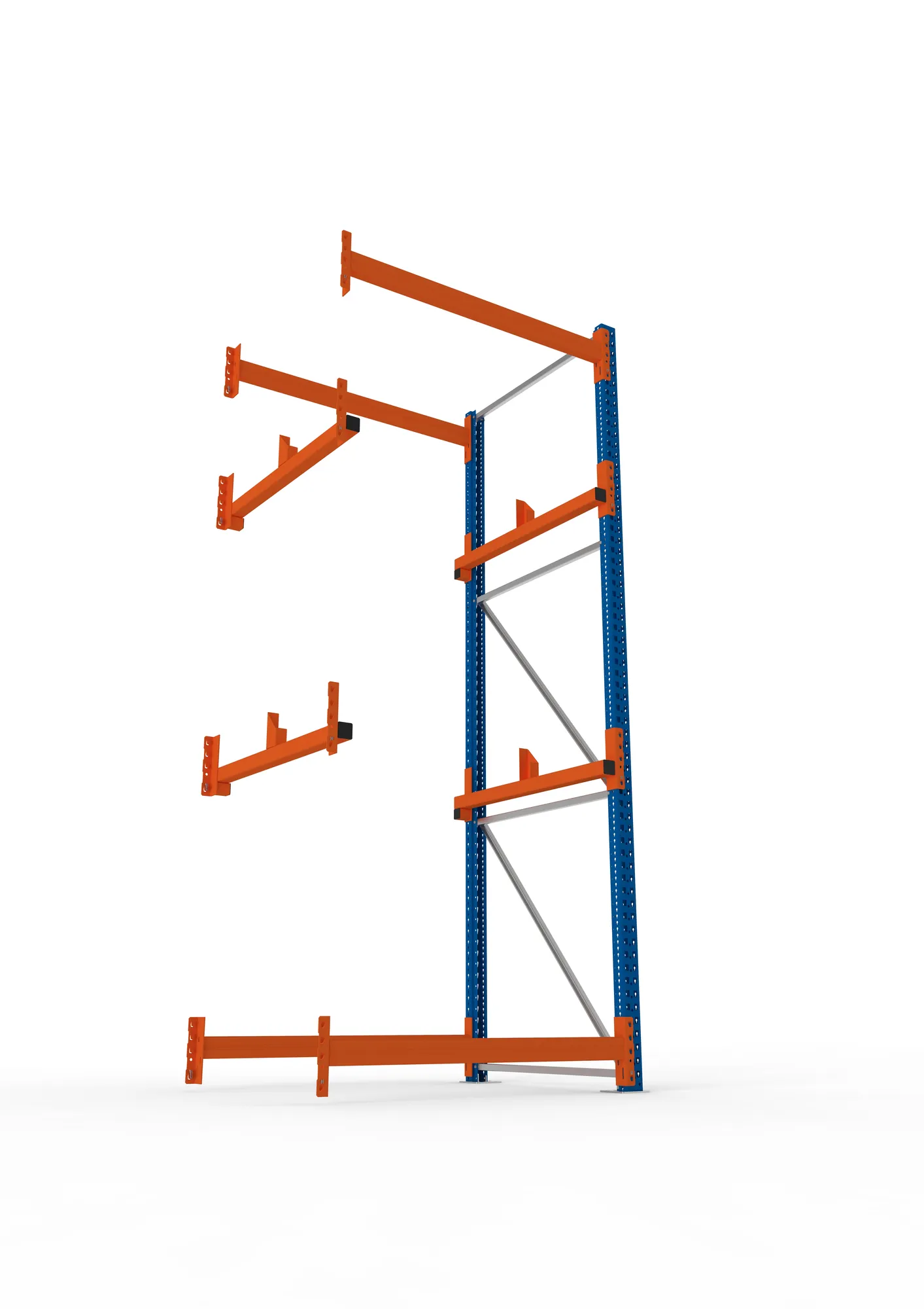META MULTIPAL | Kabeltrommelregal | Anbauregal | 3300 x 1300 x 1100 mm | Feldlast 4000 kg | 2 Ebenen | Typ 1 | RAL 5010