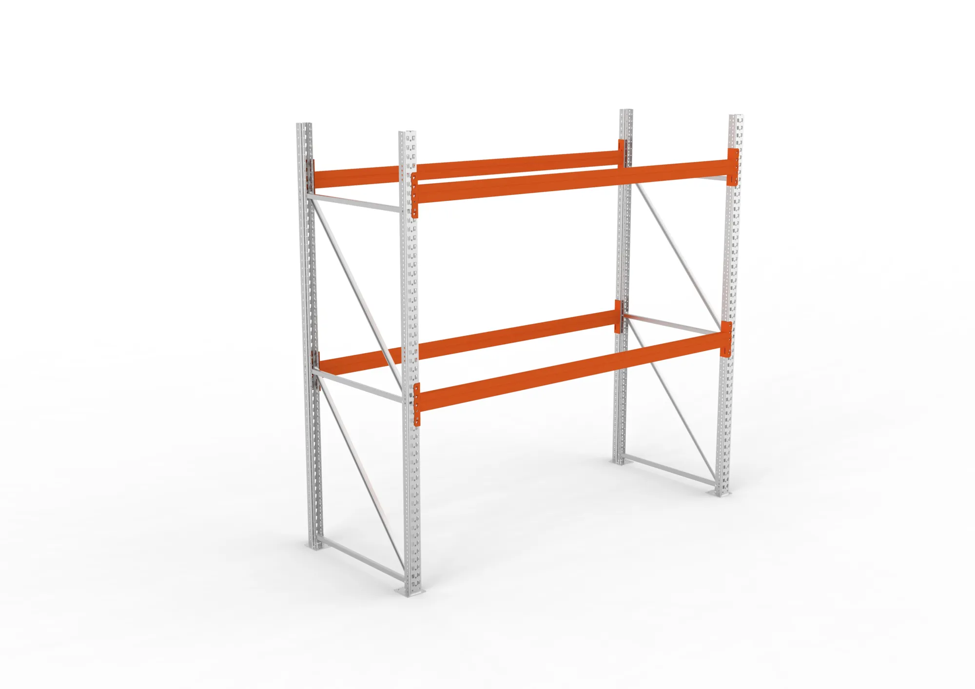 META MULTIPAL | Palettenregal | Grundregal | 2700 x 2700 x 1100 mm | Fachlast 780 kg | 3 Ebenen | 9 Paletten | verzinkt
