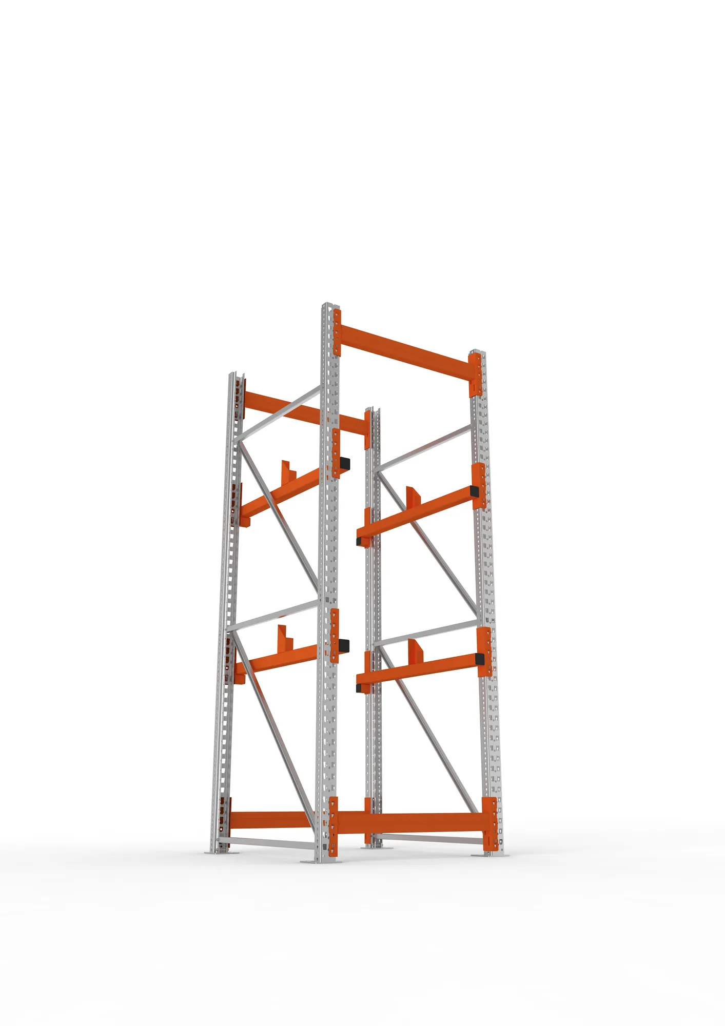 META MULTIPAL | Kabeltrommelregal | Grundregal | 2700 x 900 x 1100 mm | Feldlast 4000 kg | 2 Ebenen | Typ 1 | verzinkt