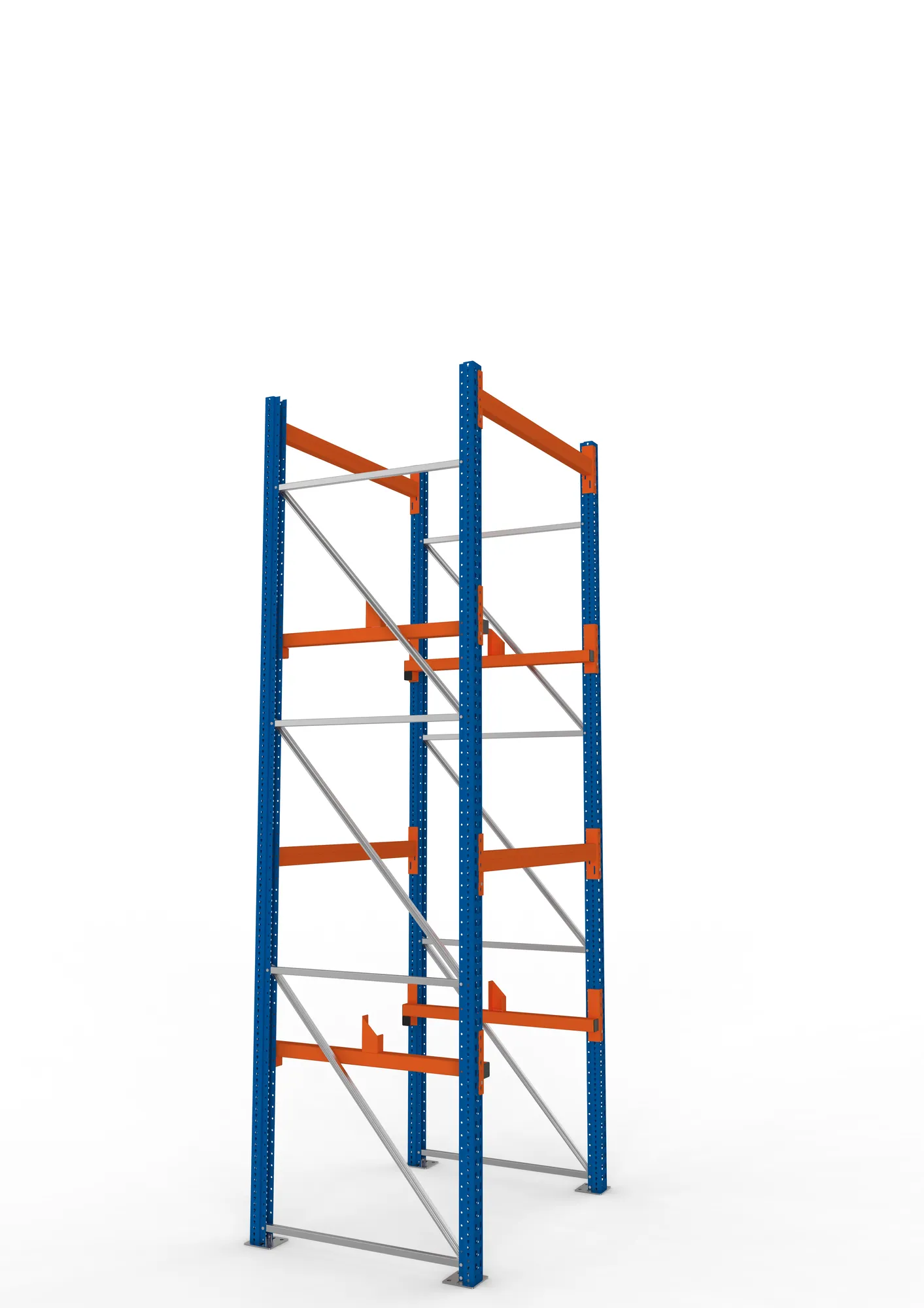META MULTIPAL | Kabeltrommelregal | Grundregal | 3800 x 1300 x 1100 mm | Feldlast 4000 kg | 2 Ebenen | Typ 1 | RAL 5010