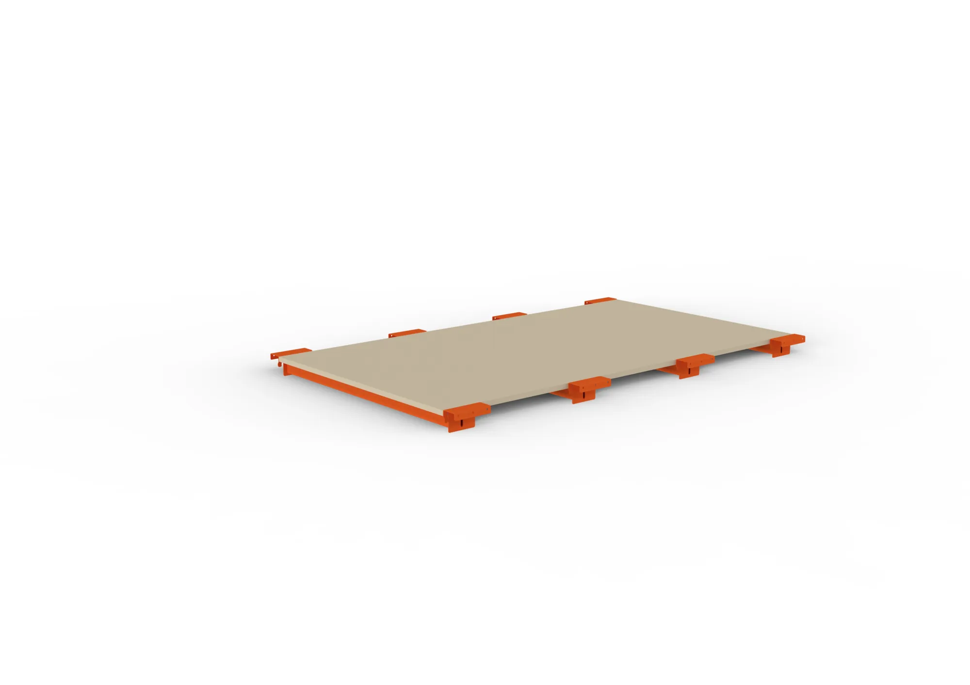 META MULTIPAL | Spanplattenboden 19 mm mit abgesetzten Tiefenauflagen | 1825 x 1100 mm