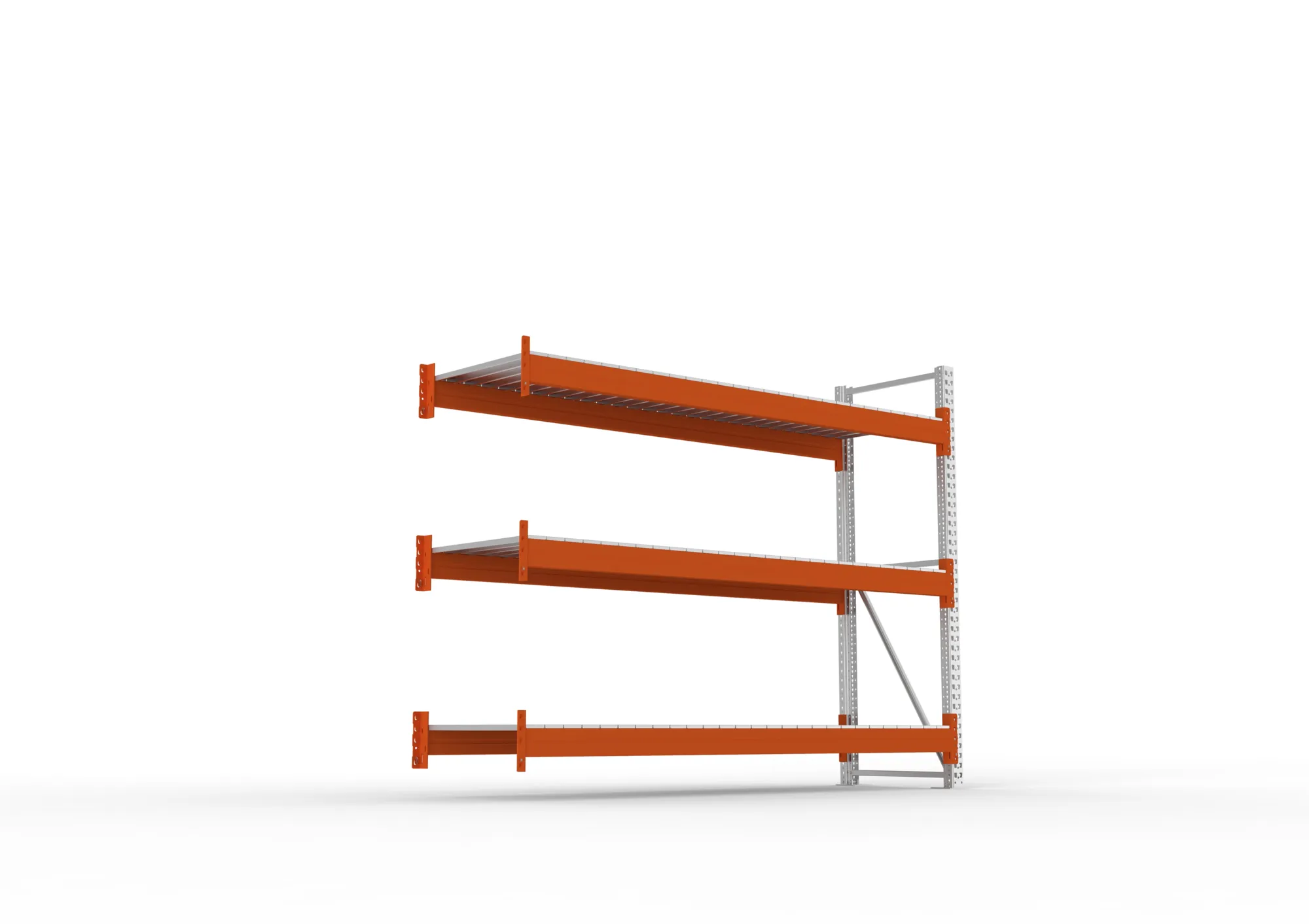 META MULTIPAL | Großfachregal | Anbauregal | 2200 x 2700 x 800 mm | Fachlast 2400 kg | 3 Ebenen | Stahlpaneele | verzinkt