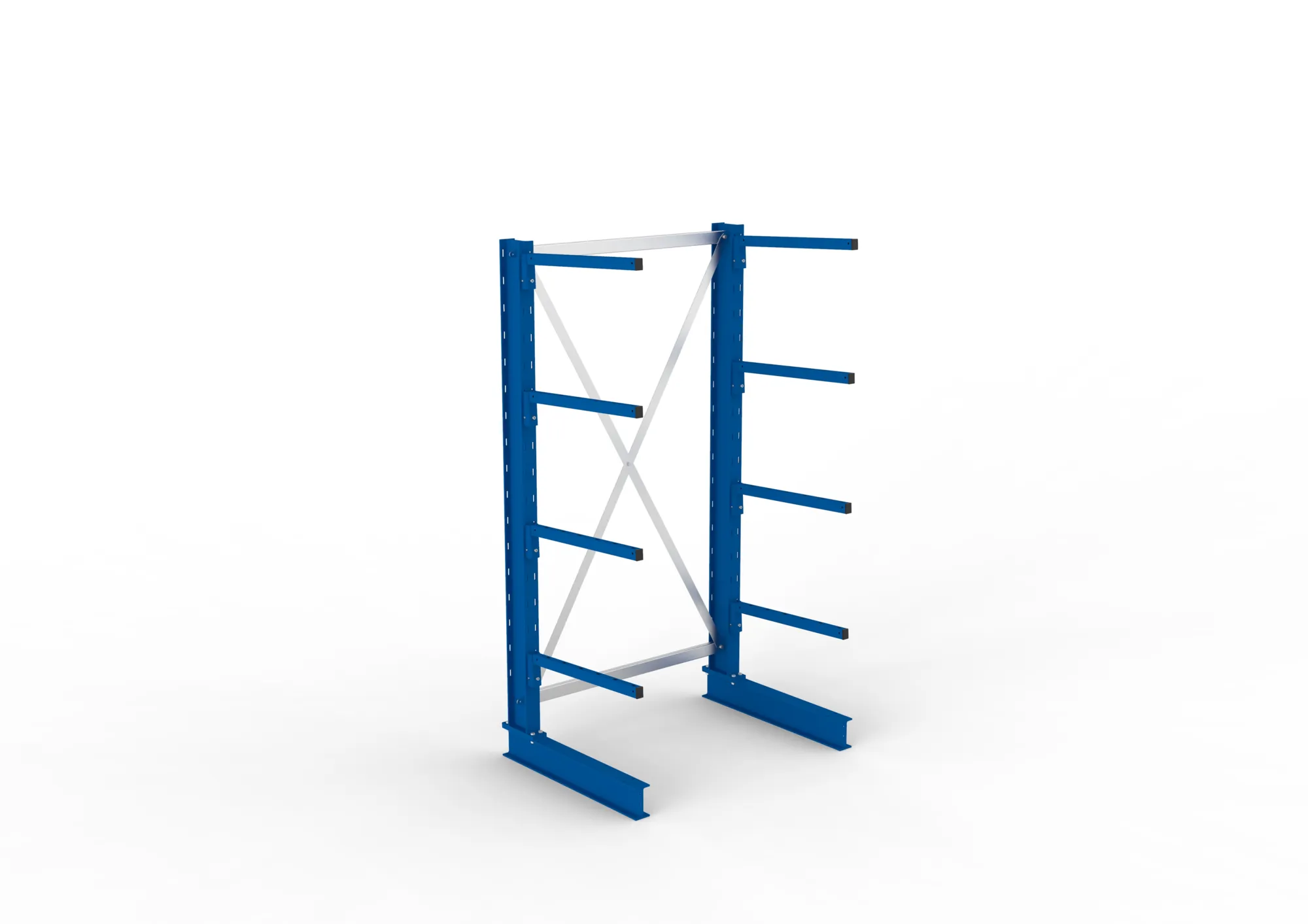 META MULTISTRONG L | Kragarmregal | Grundregal | 2000 x 1000 x 600 mm | Armlast 140 kg | einseitig | 4+1 Ebenen