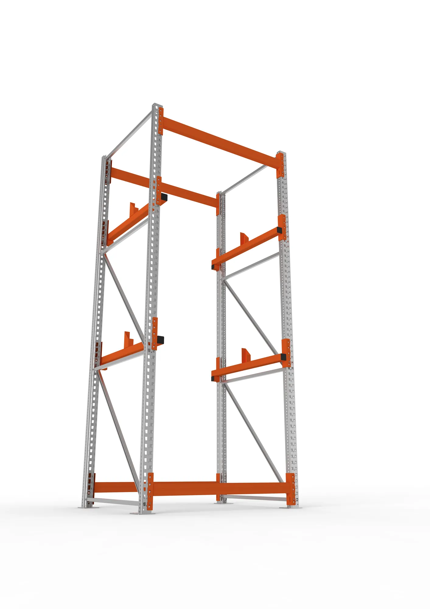 META MULTIPAL | Kabeltrommelregal | Grundregal | 3300 x 1300 x 1100 mm | Feldlast 4000 kg | 2 Ebenen | Typ 1 | verzinkt