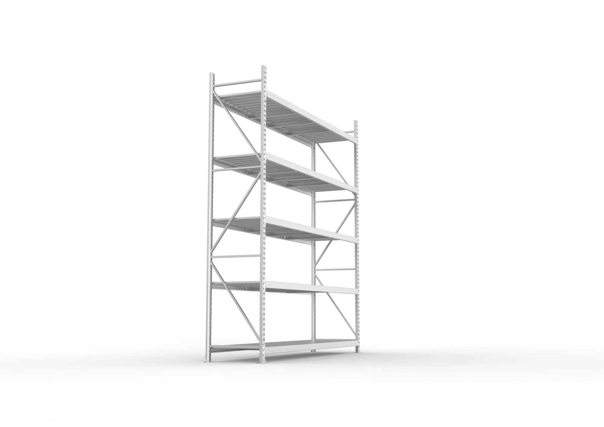 META MINI-RACK Weitspannregal | Grundregal | 3000 x 2600 x 650 mm | Fachlast 490 kg | Stahlpaneelböden | 5 Ebenen
