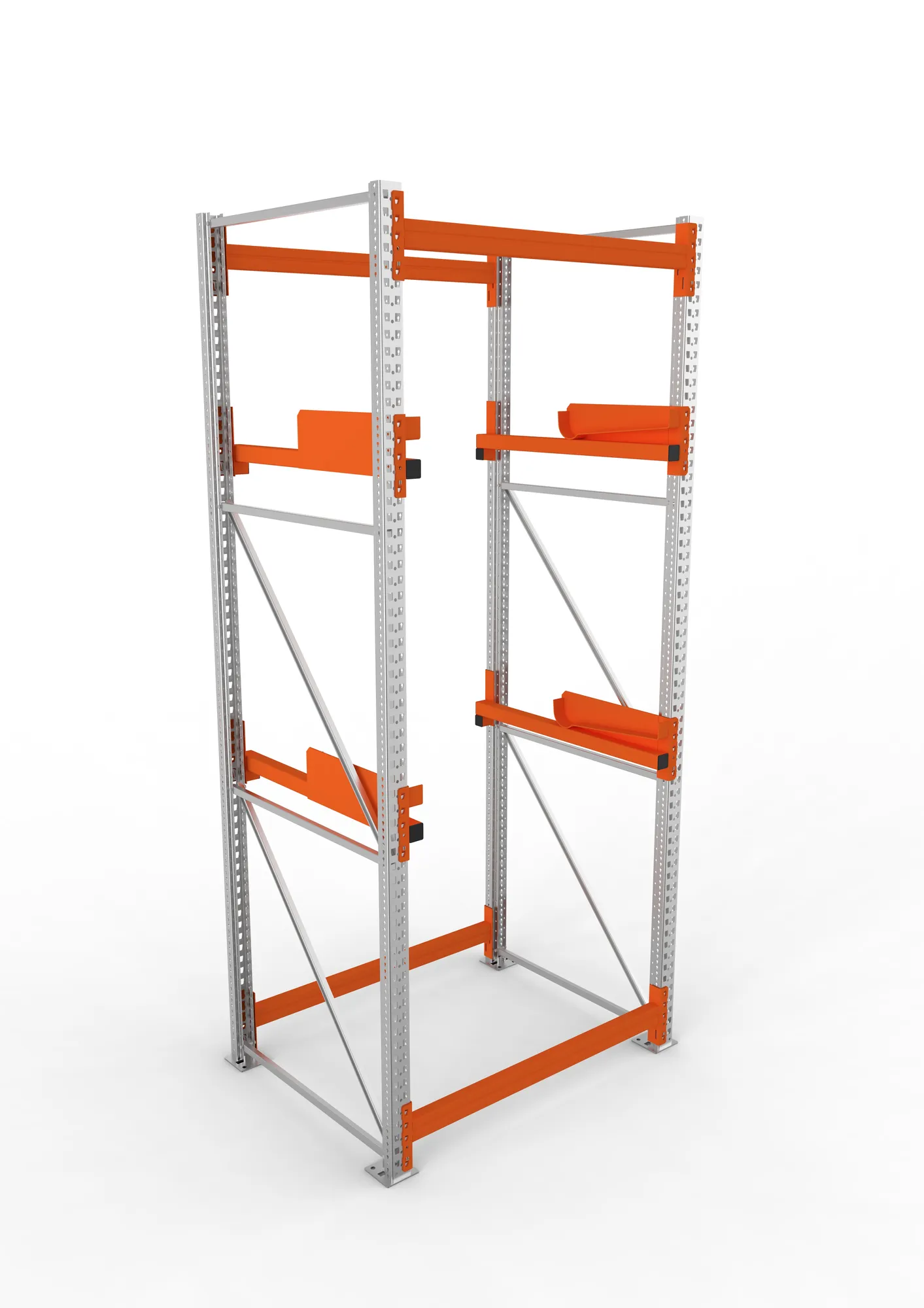META MULTIPAL | Kabeltrommelregal | Grundregal | 3300 x 1300 x 1100 mm | Feldlast 4000 kg | 2 Ebenen | Typ 2 | verzinkt
