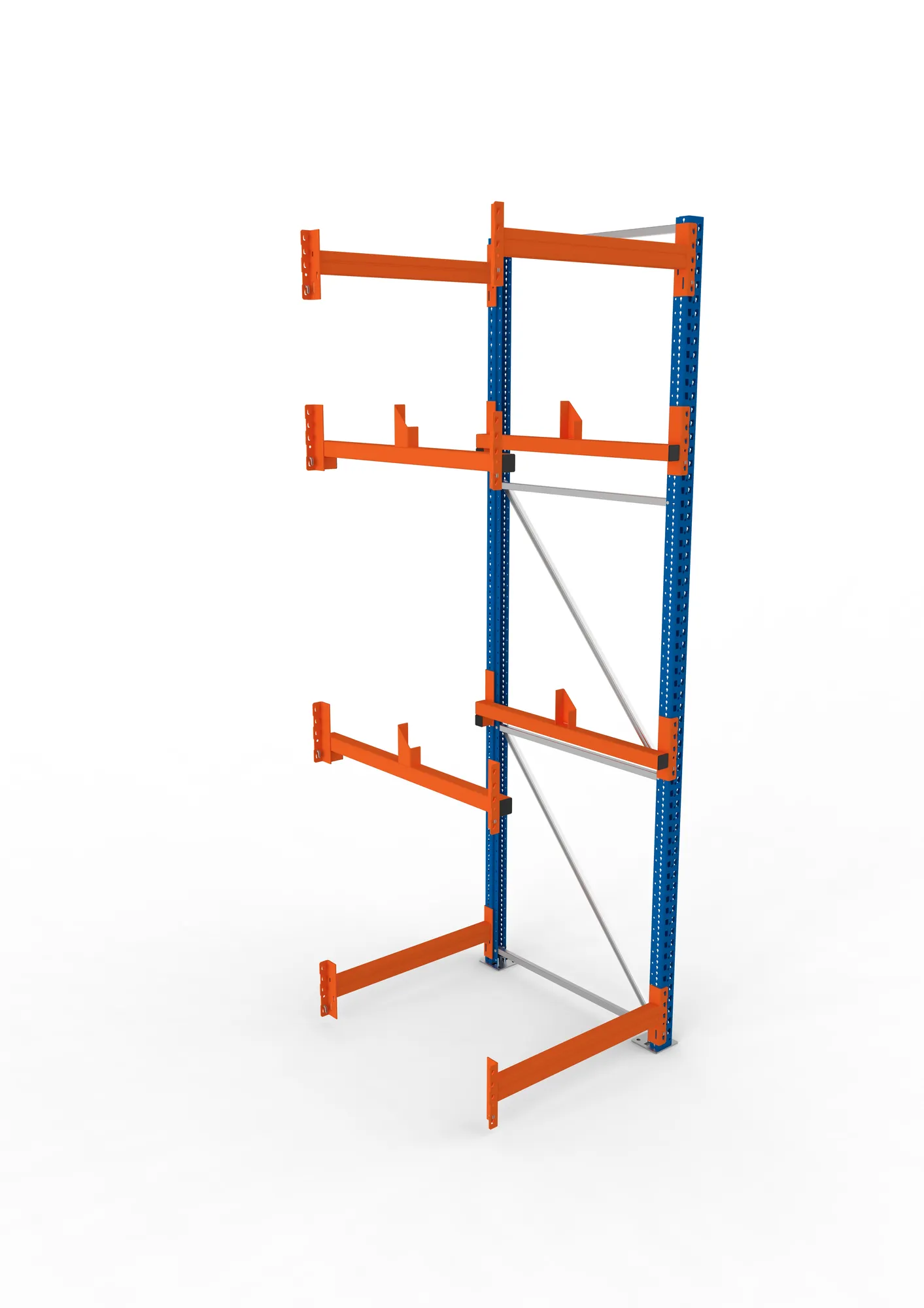 META MULTIPAL | Kabeltrommelregal | Anbauregal | 3300 x 900 x 1100 mm | Feldlast 4000 kg | 2 Ebenen | Typ 1 | RAL 5010