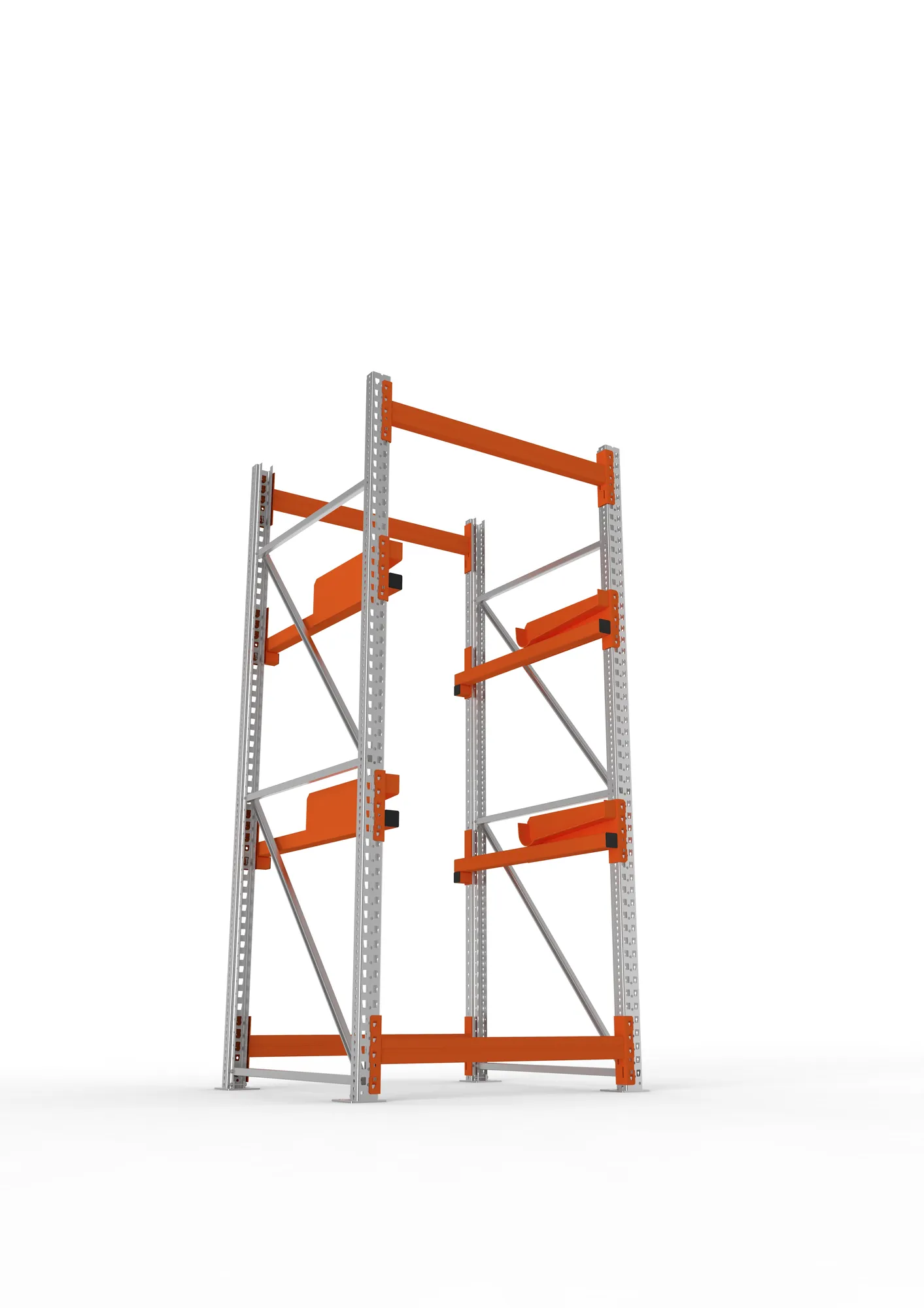 META MULTIPAL | Kabeltrommelregal | Grundregal | 2700 x 1100 x 1100 mm | Feldlast 4000 kg | 2 Ebenen | Typ 2 | verzinkt