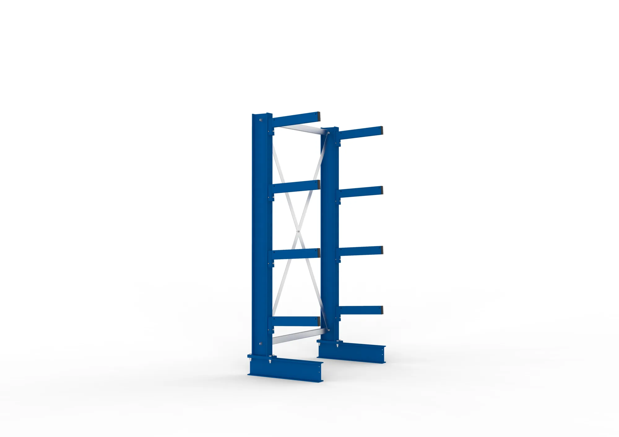 META MULTISTRONG M | Kragarmregal | Grundregal | 2000 x 1000 x 400 mm | Armlast 535 kg | einseitig | 4+1 Ebenen