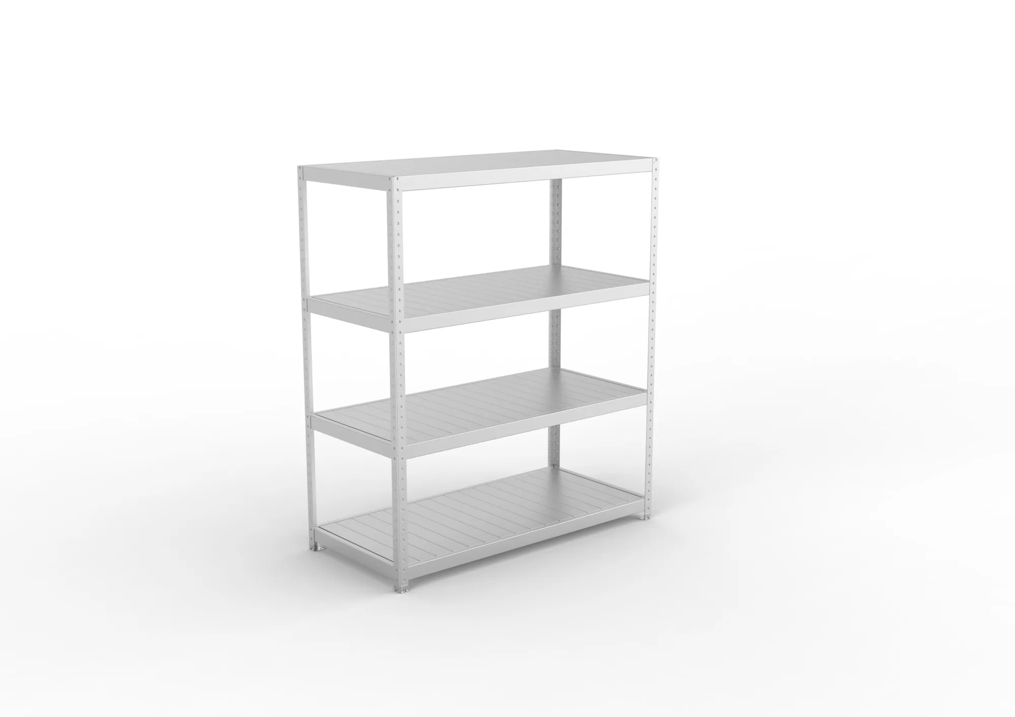 META SPEED-RACK Weitspannregal | Komplettregal | 1970 x 1700 x 800 mm | Fachlast 500 kg | Stahlpaneelböden | 4 Ebenen