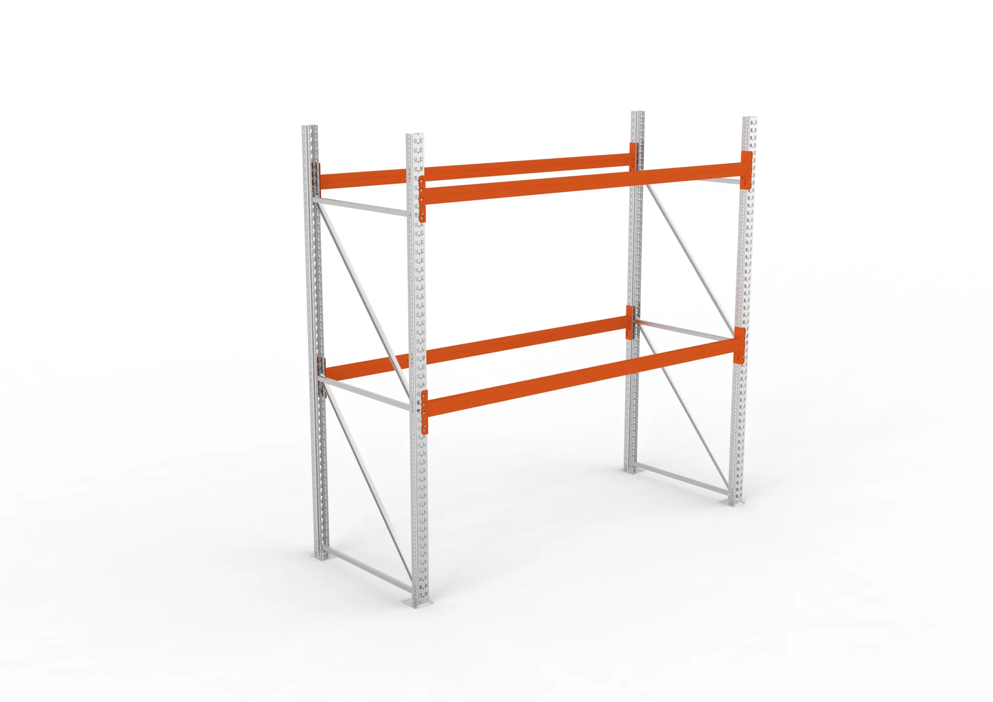 META MULTIPAL | Palettenregal | Grundregal | 2700 x 2700 x 1100 mm | Fachlast 490 kg | 3 Ebenen | 9 Paletten | verzinkt