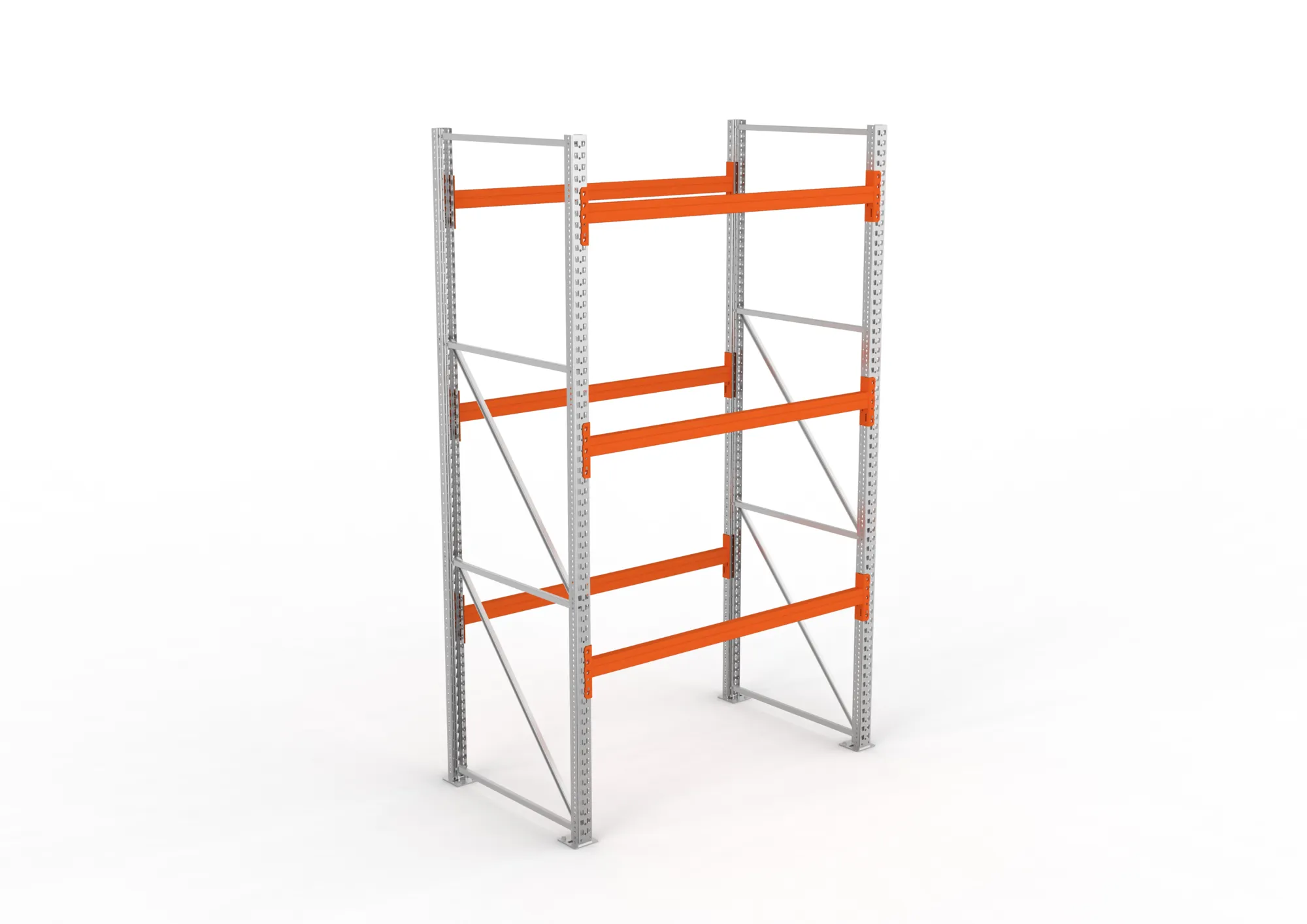 META MULTIPAL | Palettenregal | Grundregal | 3300 x 1825 x 1100 mm | Fachlast 1120 kg | 4 Ebenen | 8 Paletten | verzinkt