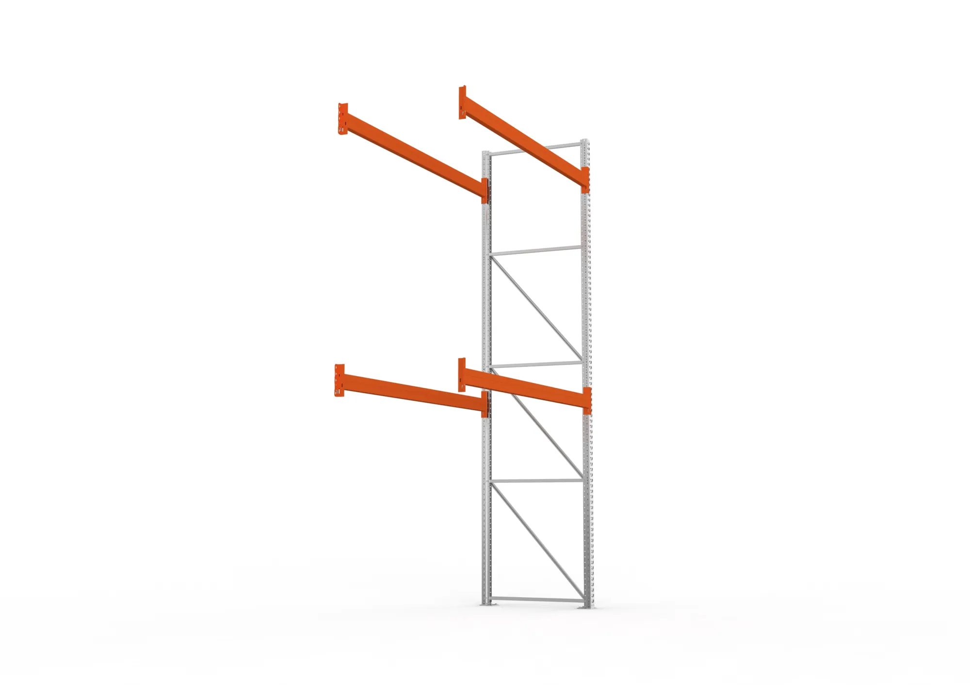 META MULTIPAL | Palettenregal | Anbauregal | 4400 x 2700 x 1100 mm | Fachlast 960 kg | 3 Ebenen | 9 Paletten | verzinkt
