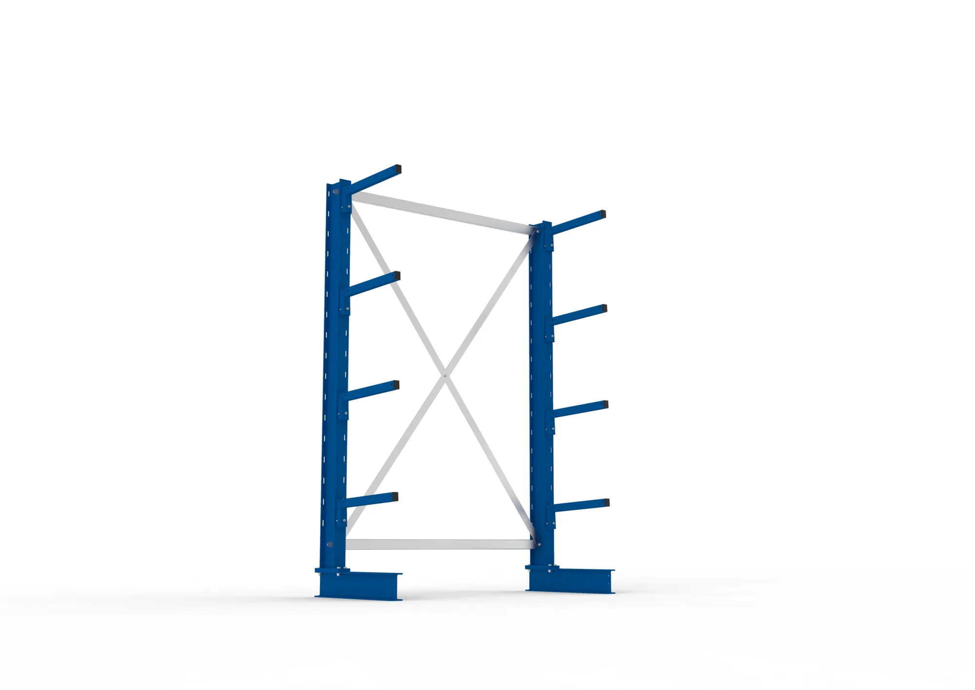 META MULTISTRONG L | Kragarmregal | Grundregal | 2000 x 1300 x 400 mm | Armlast 220 kg | einseitig | 4+1 Ebenen