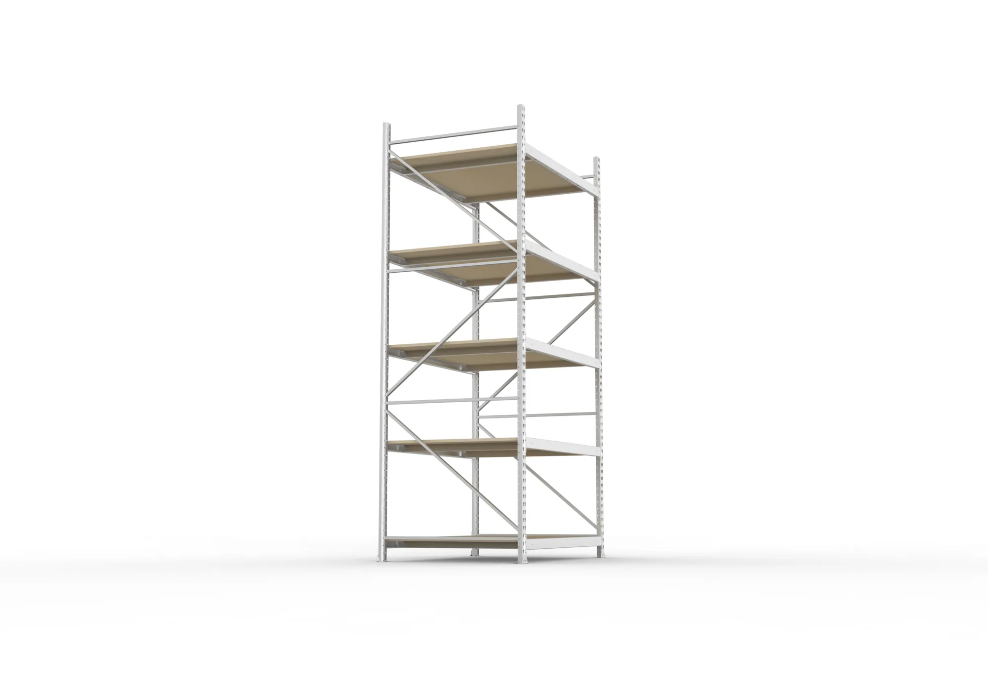 META MINI-RACK Weitspannregal | Grundregal | 3000 x 1400 x 1050 mm | Fachlast 600 kg | Spanplattenböden | 5 Ebenen