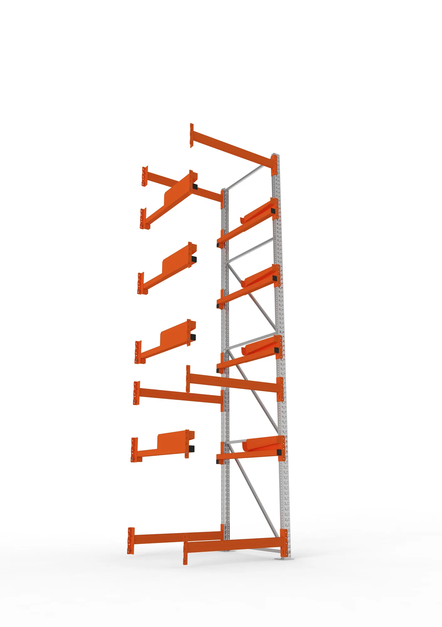 META MULTIPAL | Kabeltrommelregal | Anbauregal | 4400 x 1100 x 1100 mm | Feldlast 5500 kg | 4 Ebenen | Typ 2 | verzinkt