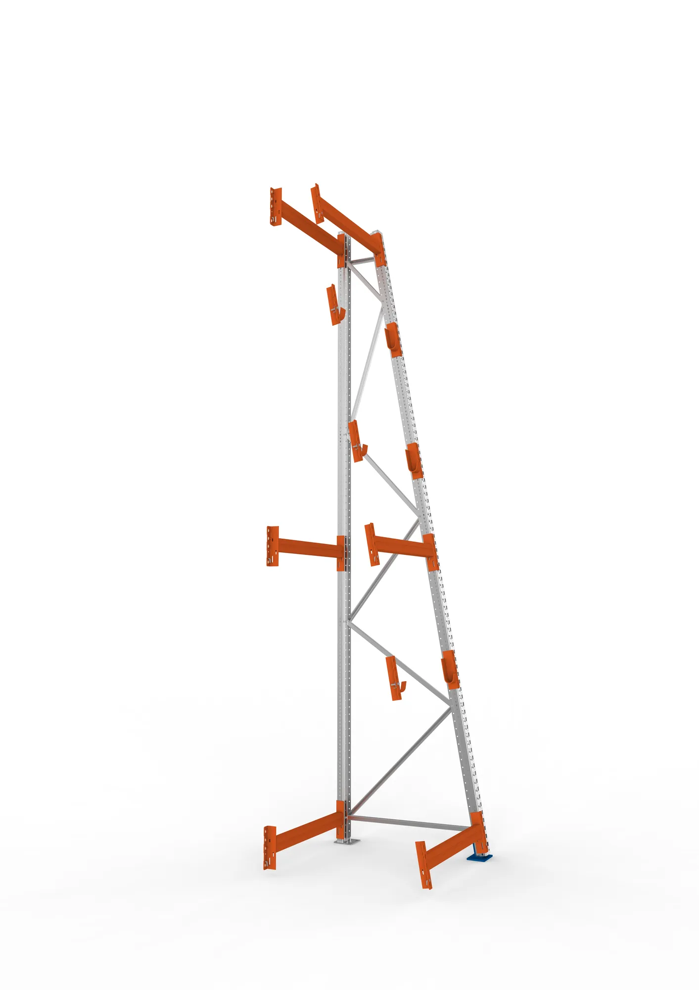 META MULTIPAL | Kabeltrommelregal | Anbauregal | 4400 x 900 x 1100 mm | Feldlast 2250 kg | 3 Ebenen | Typ 3/A-Ständer | verzinkt