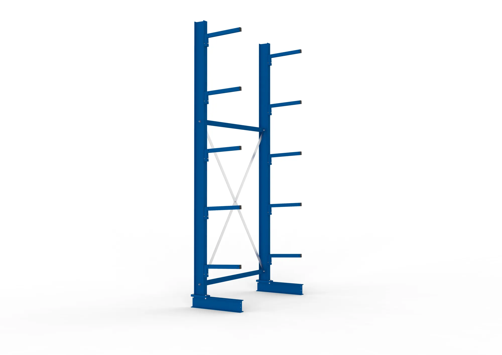 META MULTISTRONG L | Kragarmregal | Grundregal | 3000 x 1300 x 400 mm | Armlast 220 kg | einseitig | 5+1 Ebenen