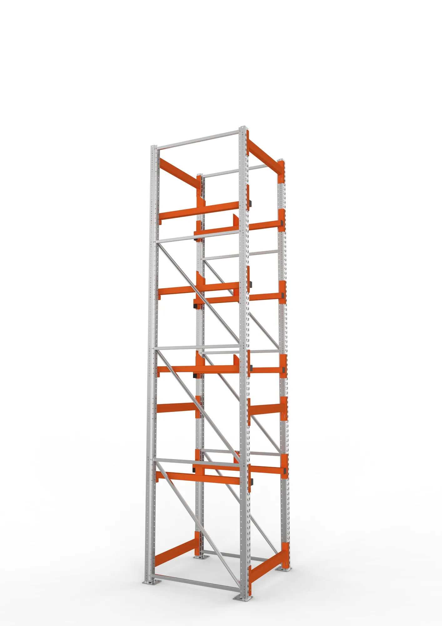 META MULTIPAL | Kabeltrommelregal | Grundregal | 4400 x 900 x 1100 mm | Feldlast 5500 kg | 2 Ebenen | Typ 1 | verzinkt
