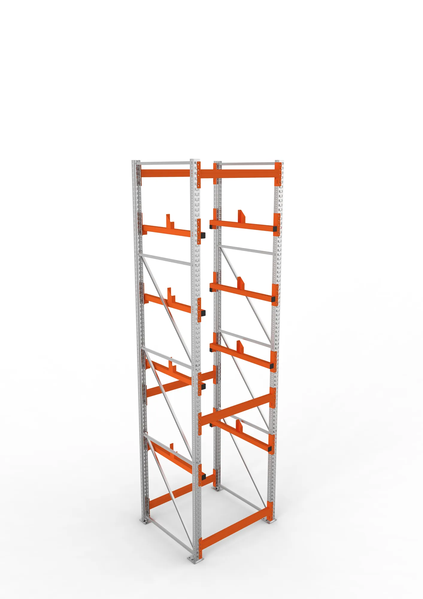META MULTIPAL | Kabeltrommelregal | Grundregal | 4400 x 1100 x 1100 mm | Feldlast 5500 kg | 2 Ebenen | Typ 1 | verzinkt