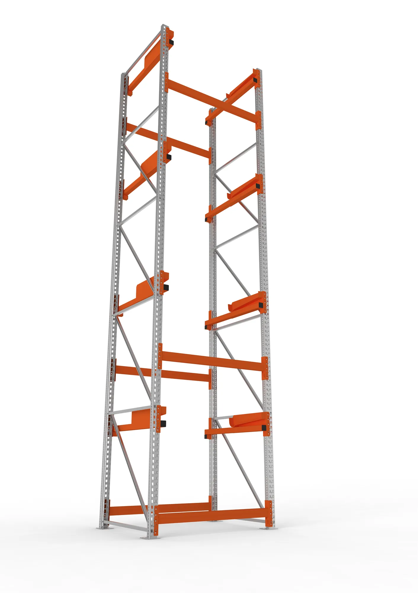 META MULTIPAL | Kabeltrommelregal | Grundregal | 5500 x 1300 x 1100 mm | Feldlast 5500 kg | 4 Ebenen | Typ 2 | verzinkt