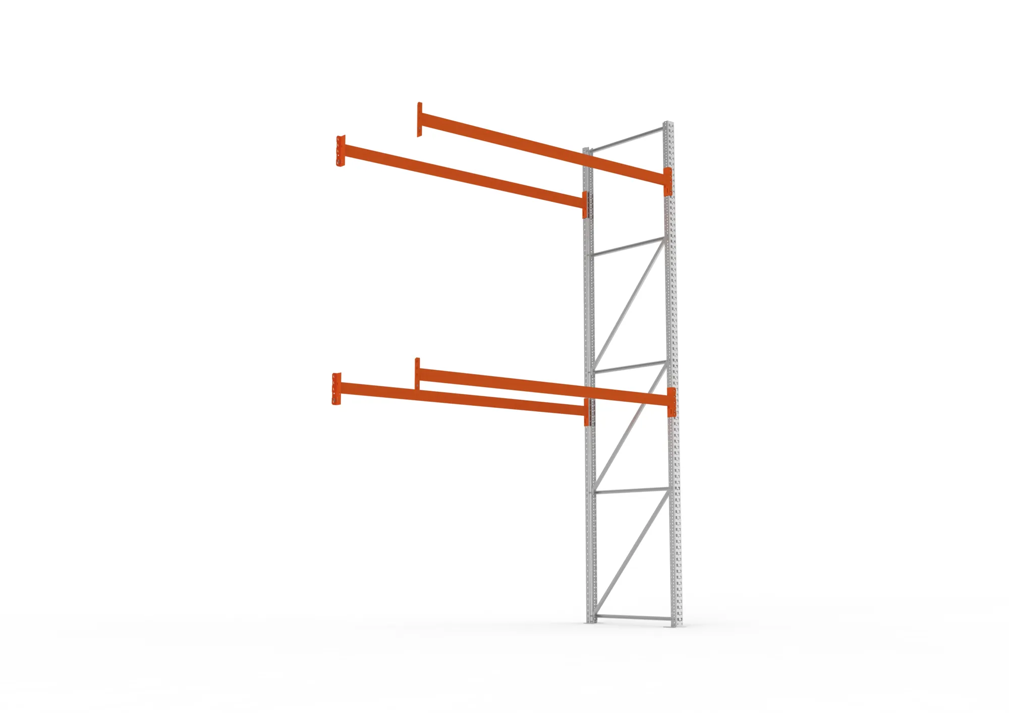 META MULTIPAL | Palettenregal | Anbauregal | 4400 x 2700 x 1100 mm | Fachlast 470 kg | 3 Ebenen | 9 Paletten | verzinkt