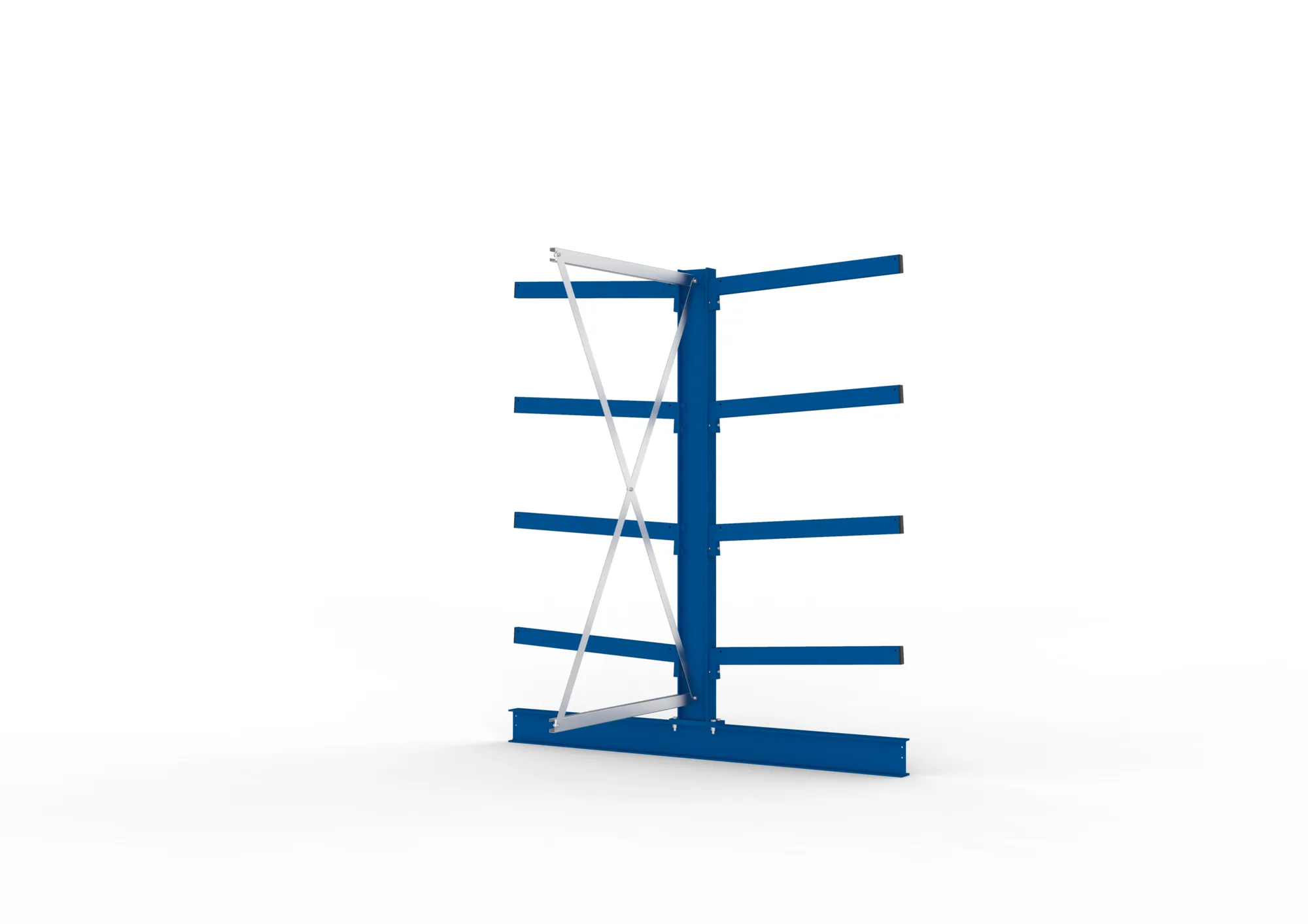 META MULTISTRONG M | Kragarmregal | Anbauregal | 2000 x 1000 x 800 mm | Armlast 250 kg | doppelseitig | 4+1 Ebenen
