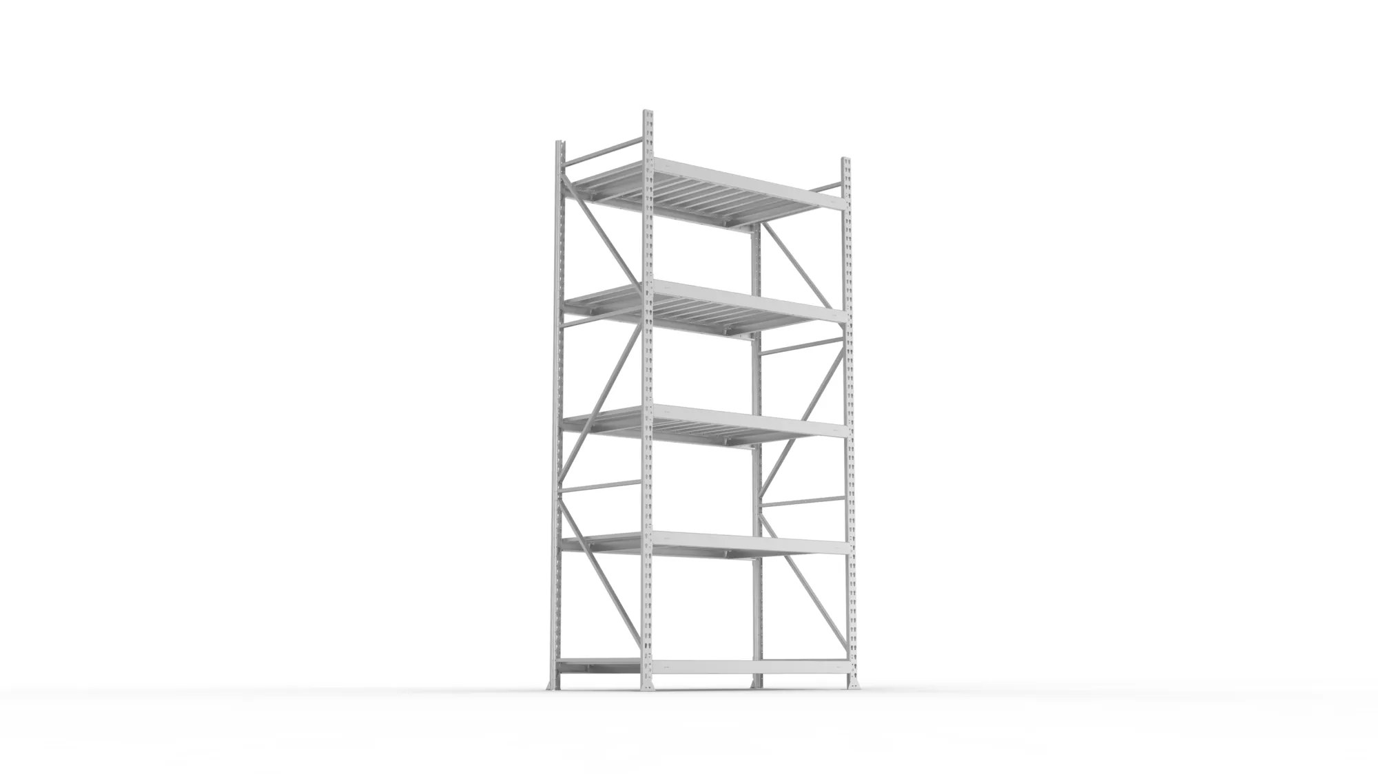 META MINI-RACK Weitspannregal | Grundregal | 3000 x 1400 x 800 mm | Fachlast 600 kg | Stahlpaneelböden | 5 Ebenen