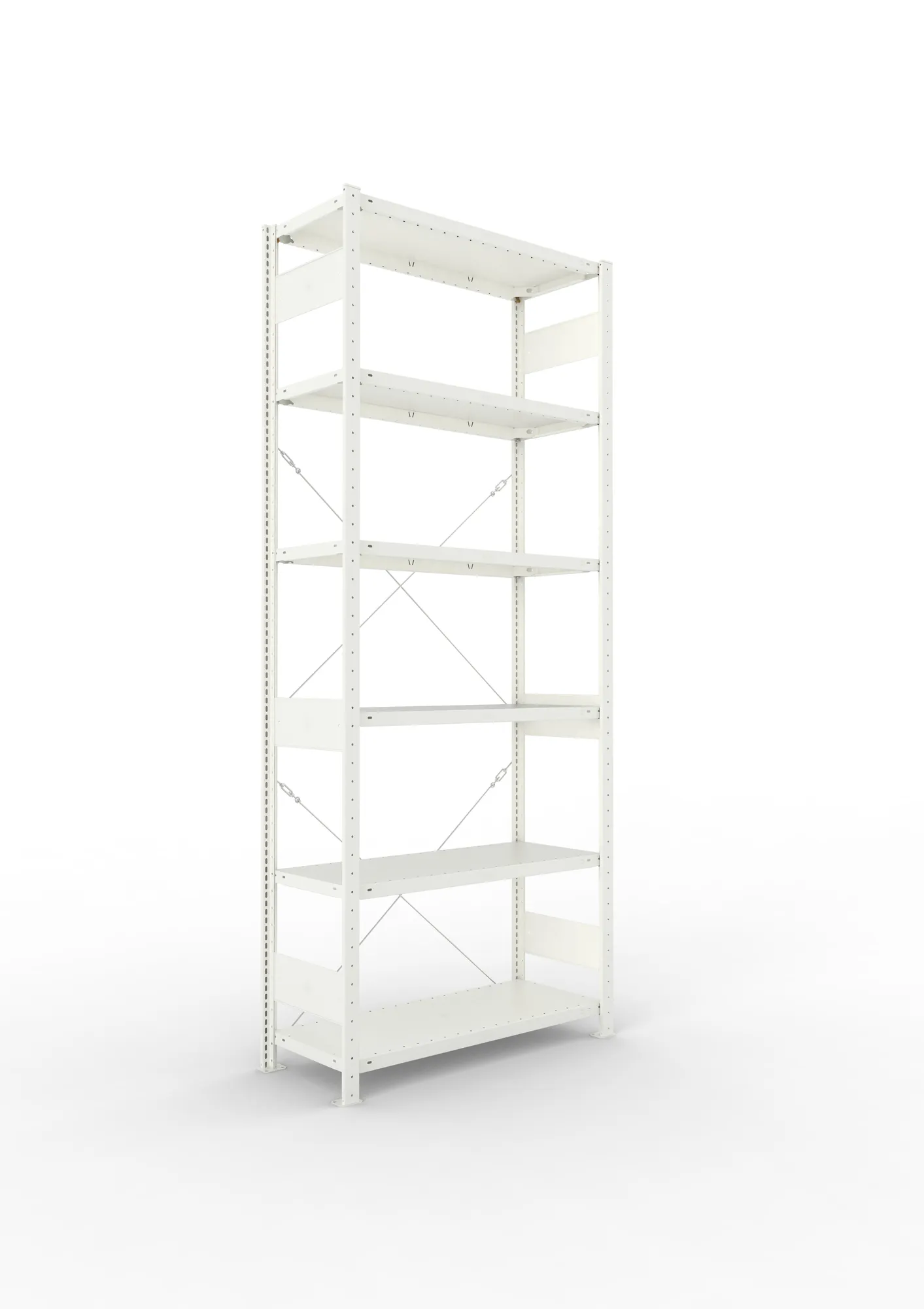 META CLIP | Fachbodenregal | Grundregal | 2500 x 1000 x 400 mm | Fachlast 150 kg | 5+1 Ebenen | RAL 7035