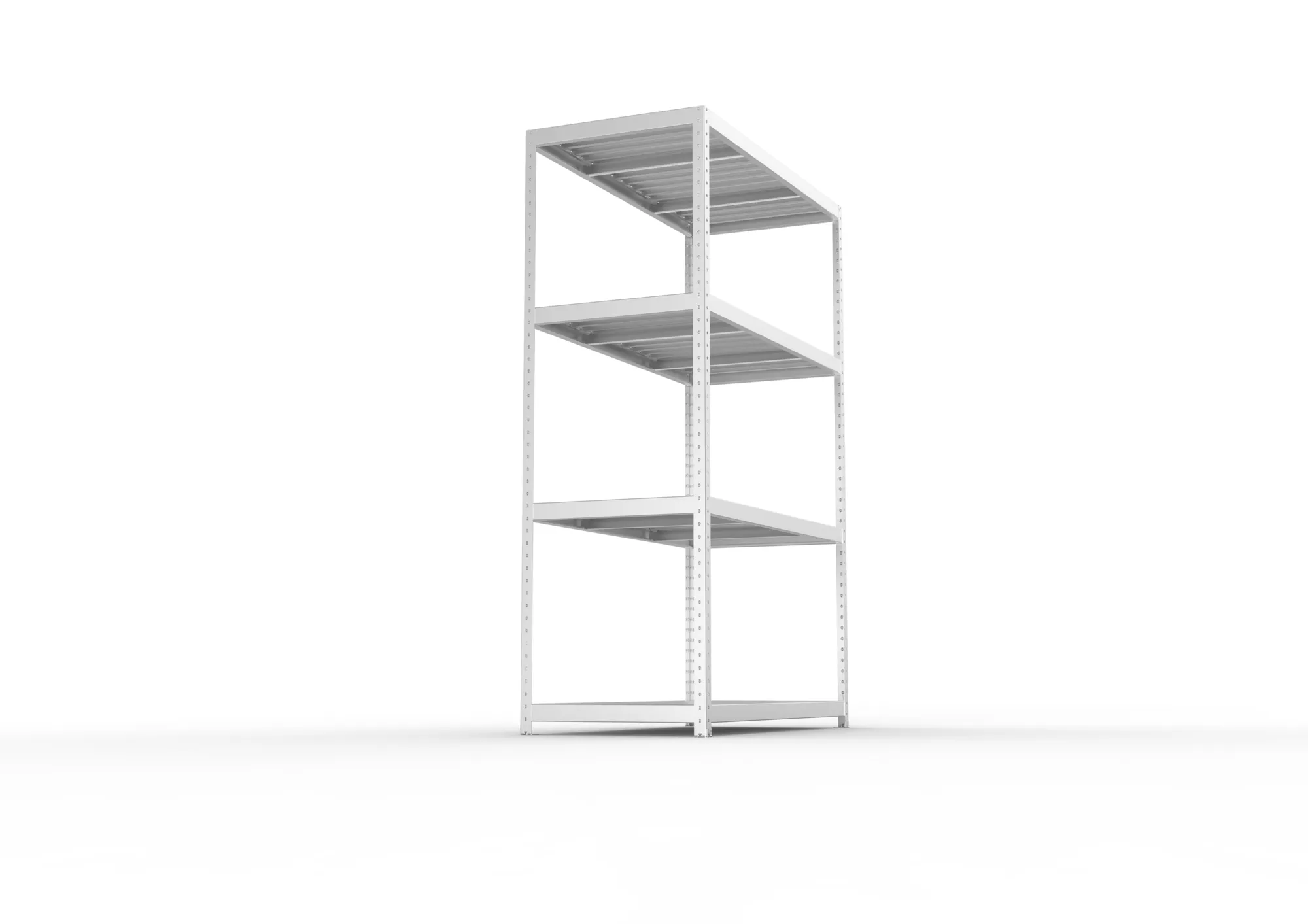 META SPEED-RACK Weitspannregal | Komplettregal | 2470 x 1700 x 800 mm | Fachlast 500 kg | Stahlpaneelböden | 4 Ebenen