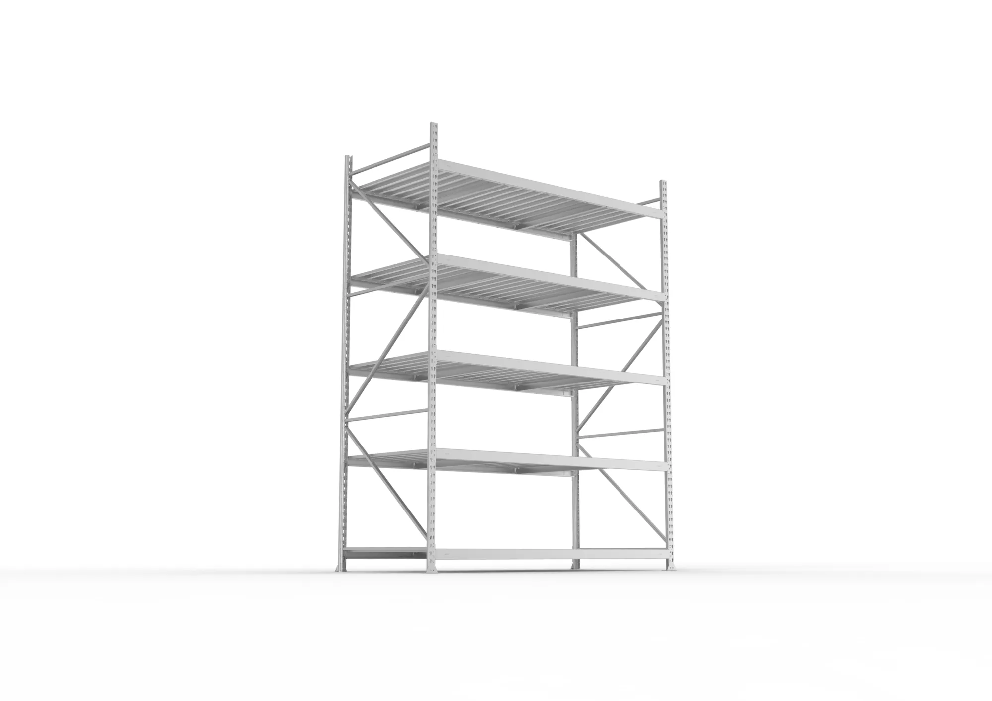 META MINI-RACK Weitspannregal | Grundregal | 3000 x 2200 x 1050 mm | Fachlast 600 kg | Stahlpaneelböden | 5 Ebenen