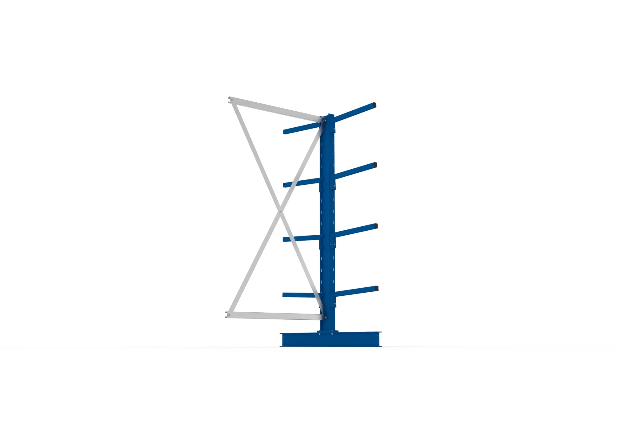 META MULTISTRONG L | Kragarmregal | Anbauregal | 2000 x 1000 x 500 mm | Armlast 175 kg | doppelseitig | 4+1 Ebenen