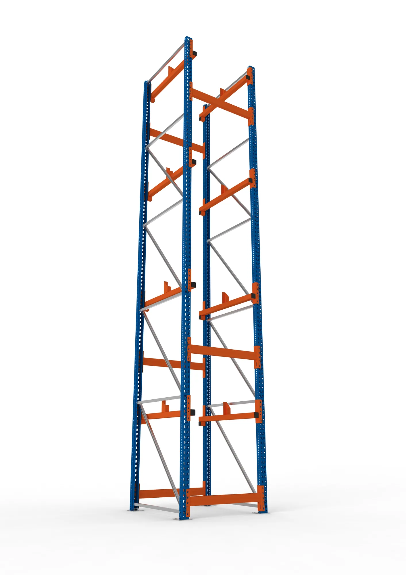 META MULTIPAL | Kabeltrommelregal | Grundregal | 5500 x 900 x 1100 mm | Feldlast 5500 kg | 2 Ebenen | Typ 1 | RAL 5010