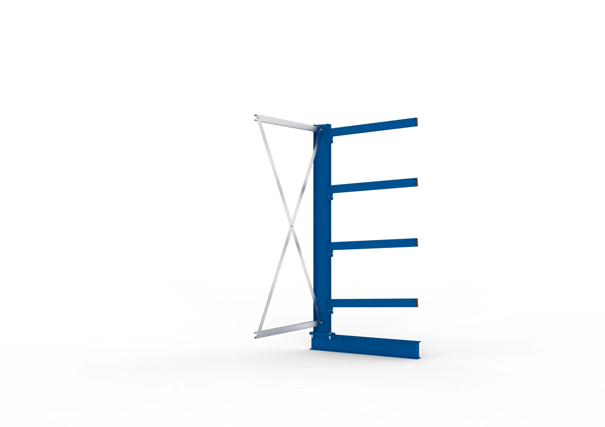 META MULTISTRONG M | Kragarmregal | Anbauregal | 2000 x 1000 x 800 mm | Armlast 250 kg | einseitig | 4+1 Ebenen