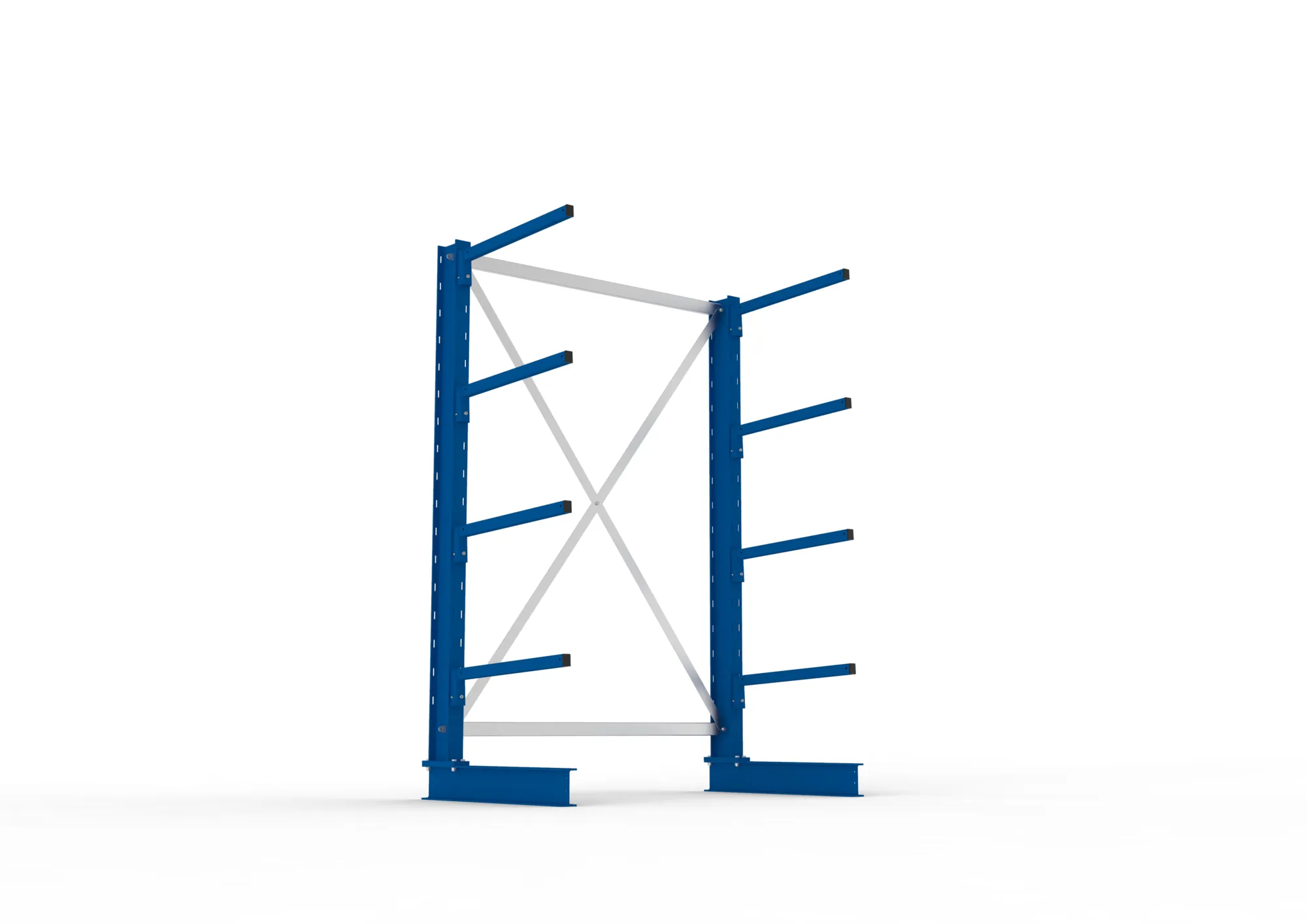 META MULTISTRONG L | Kragarmregal | Grundregal | 2000 x 1300 x 600 mm | Armlast 140 kg | einseitig | 4+1 Ebenen