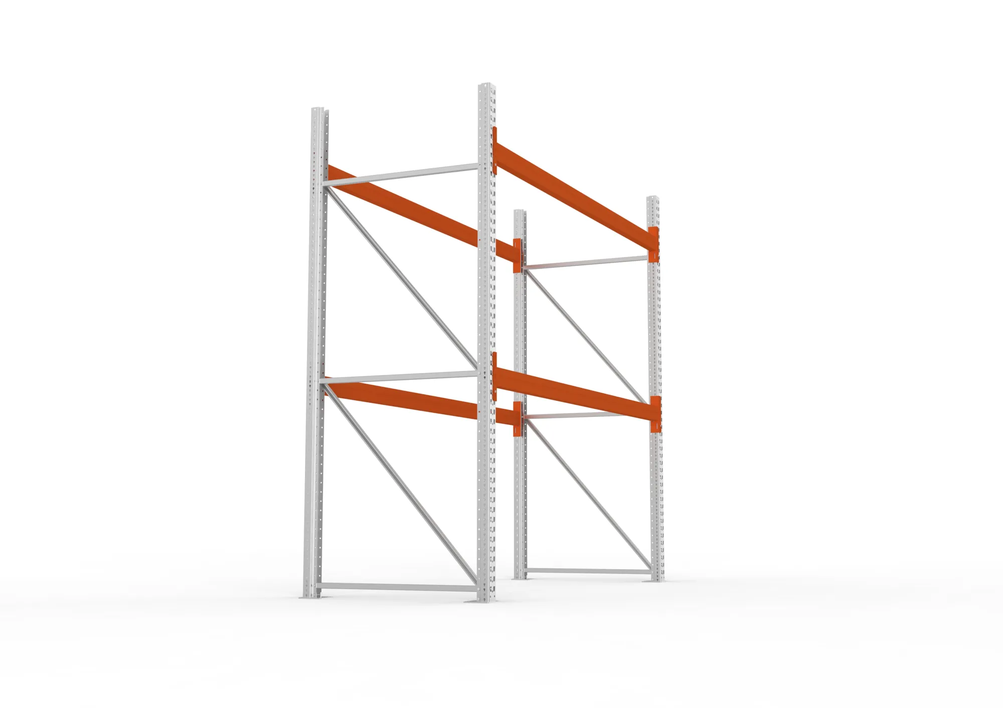 META MULTIPAL | Palettenregal | Grundregal | 2700 x 2700 x 1100 mm | Fachlast 780 kg | 3 Ebenen | 9 Paletten | verzinkt