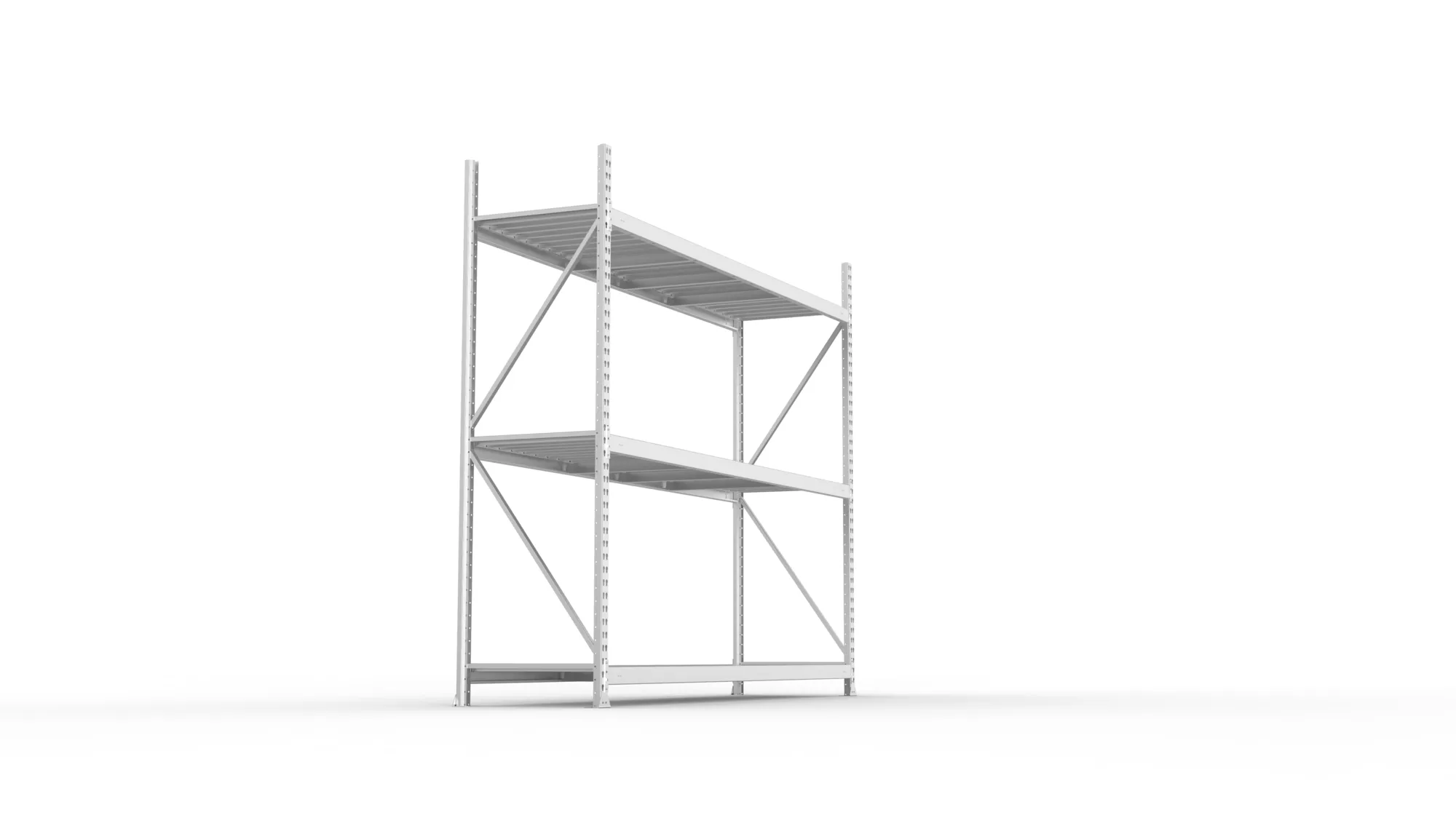 META MINI-RACK Weitspannregal | Grundregal | 2200 x 2600 x 650 mm | Fachlast 490 kg | Stahlpaneelböden | 3 Ebenen