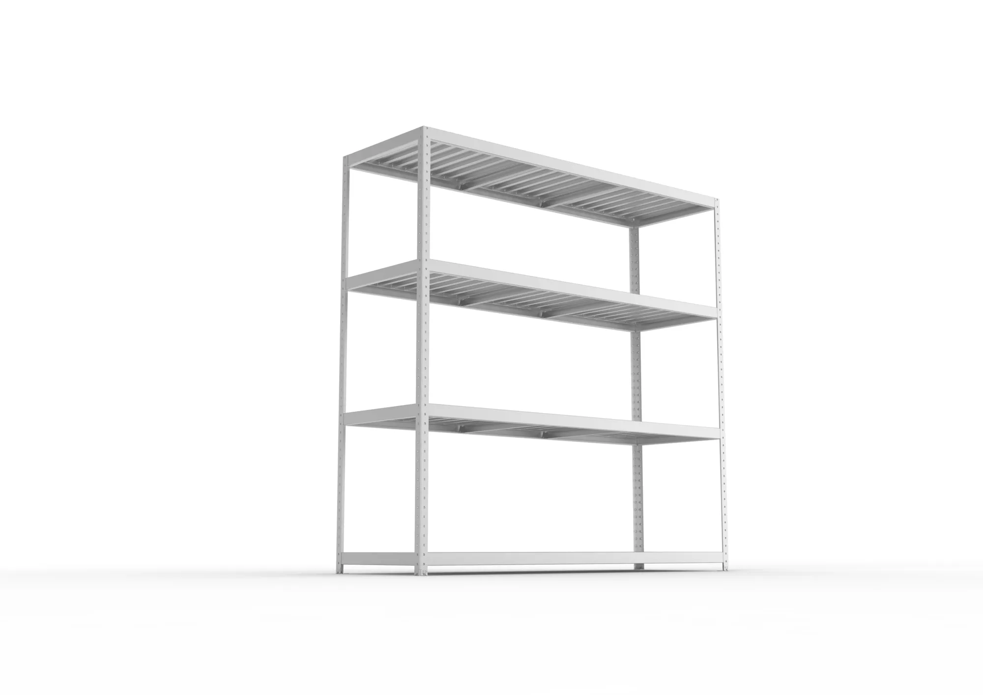 META SPEED-RACK Weitspannregal | Komplettregal | 2470 x 2500 x 800 mm | Fachlast 400 kg | Stahlpaneelböden | 4 Ebenen