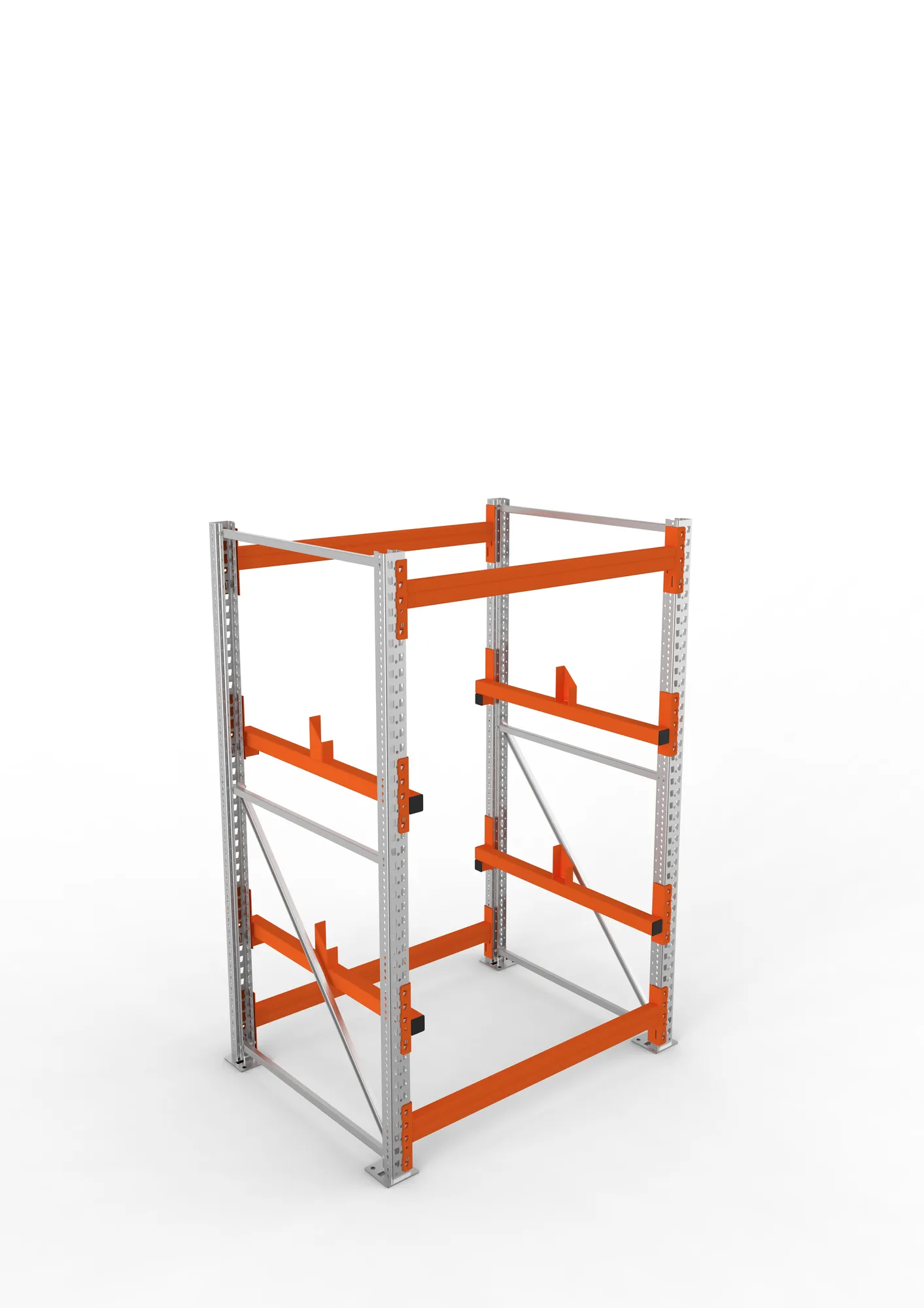 META MULTIPAL | Kabeltrommelregal | Grundregal | 2200 x 1300 x 1100 mm | Feldlast 4000 kg | 2 Ebenen | Typ 1 | verzinkt