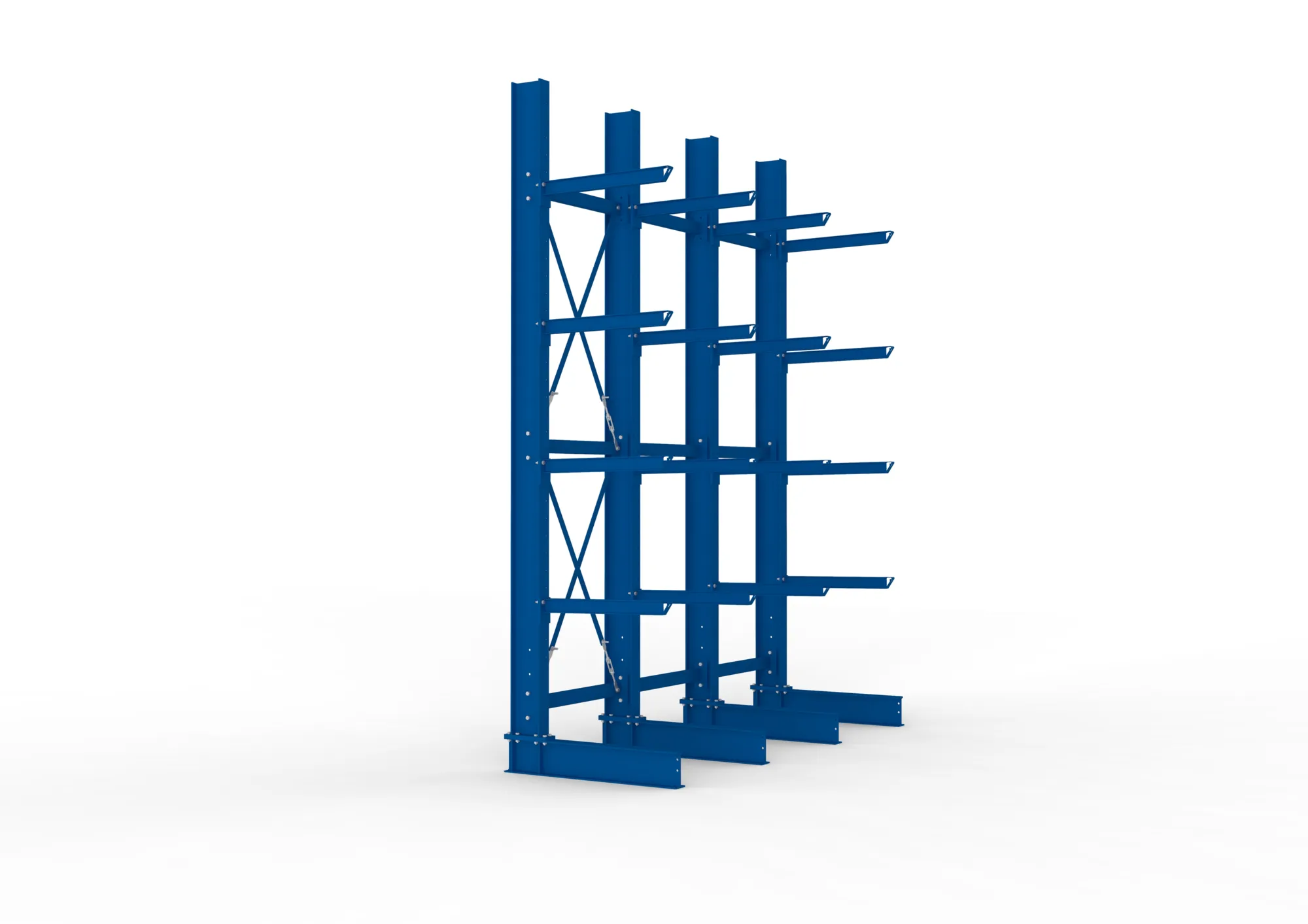 META MULTISTRONG H | Kragarmregal | 3 Felder | 4000 x 3000 x 800 mm | Armlast 630 kg | einseitig | 4+1 Ebenen
