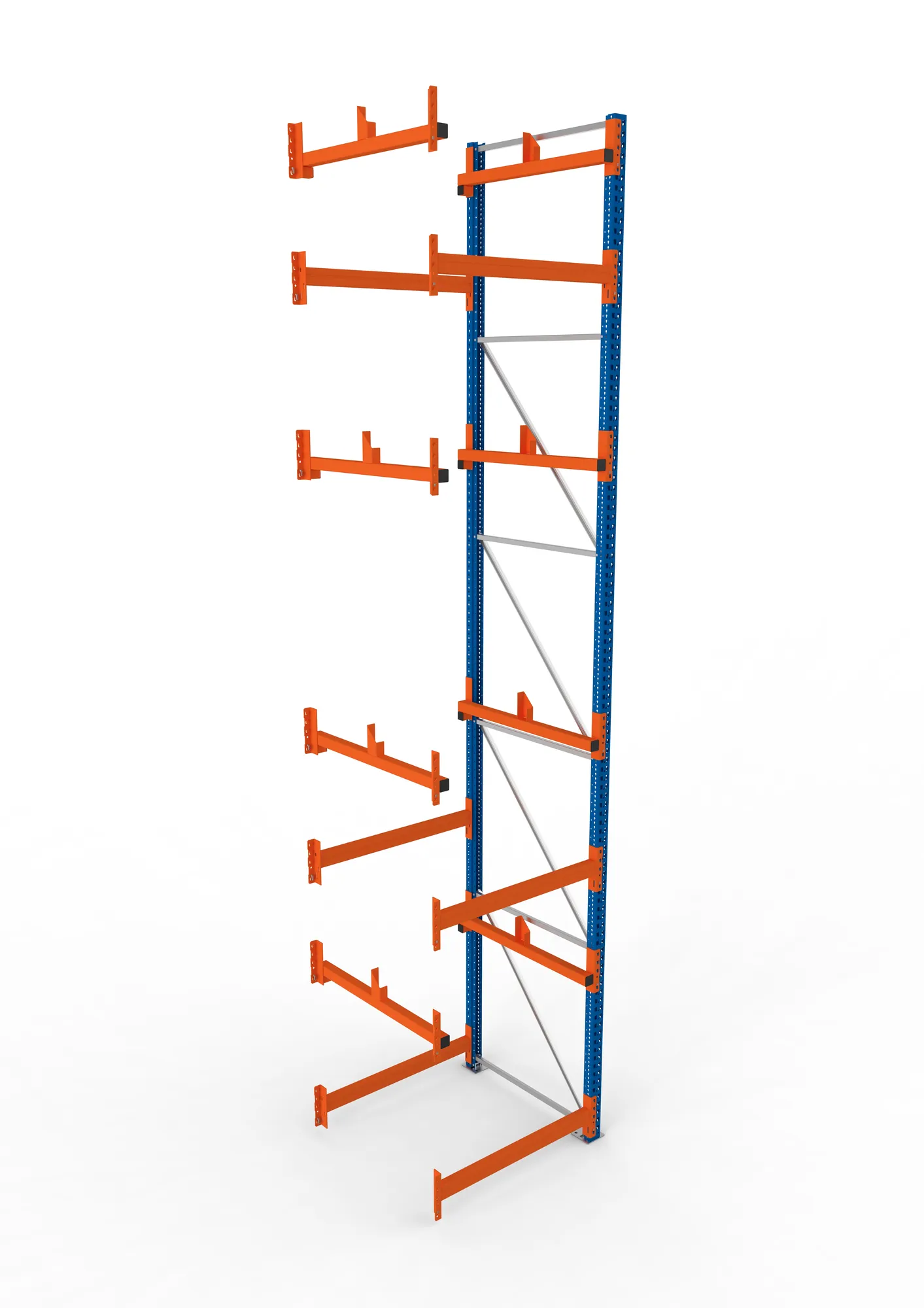 META MULTIPAL | Kabeltrommelregal | Anbauregal | 5500 x 1100 x 1100 mm | Feldlast 5500 kg | 2 Ebenen | Typ 1 | RAL 5010