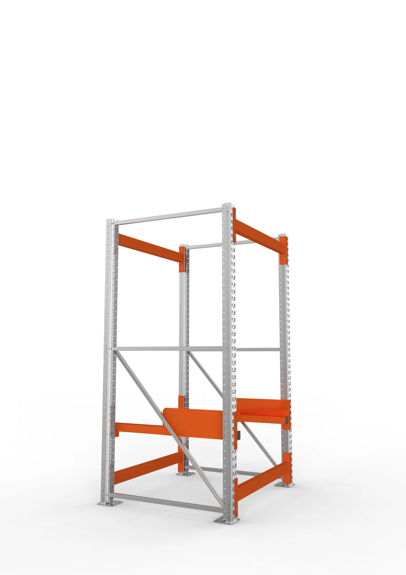META MULTIPAL | Kabeltrommelregal | Grundregal | 2200 x 1100 x 1100 mm | Feldlast 4000 kg | 2 Ebenen | Typ 2 | verzinkt