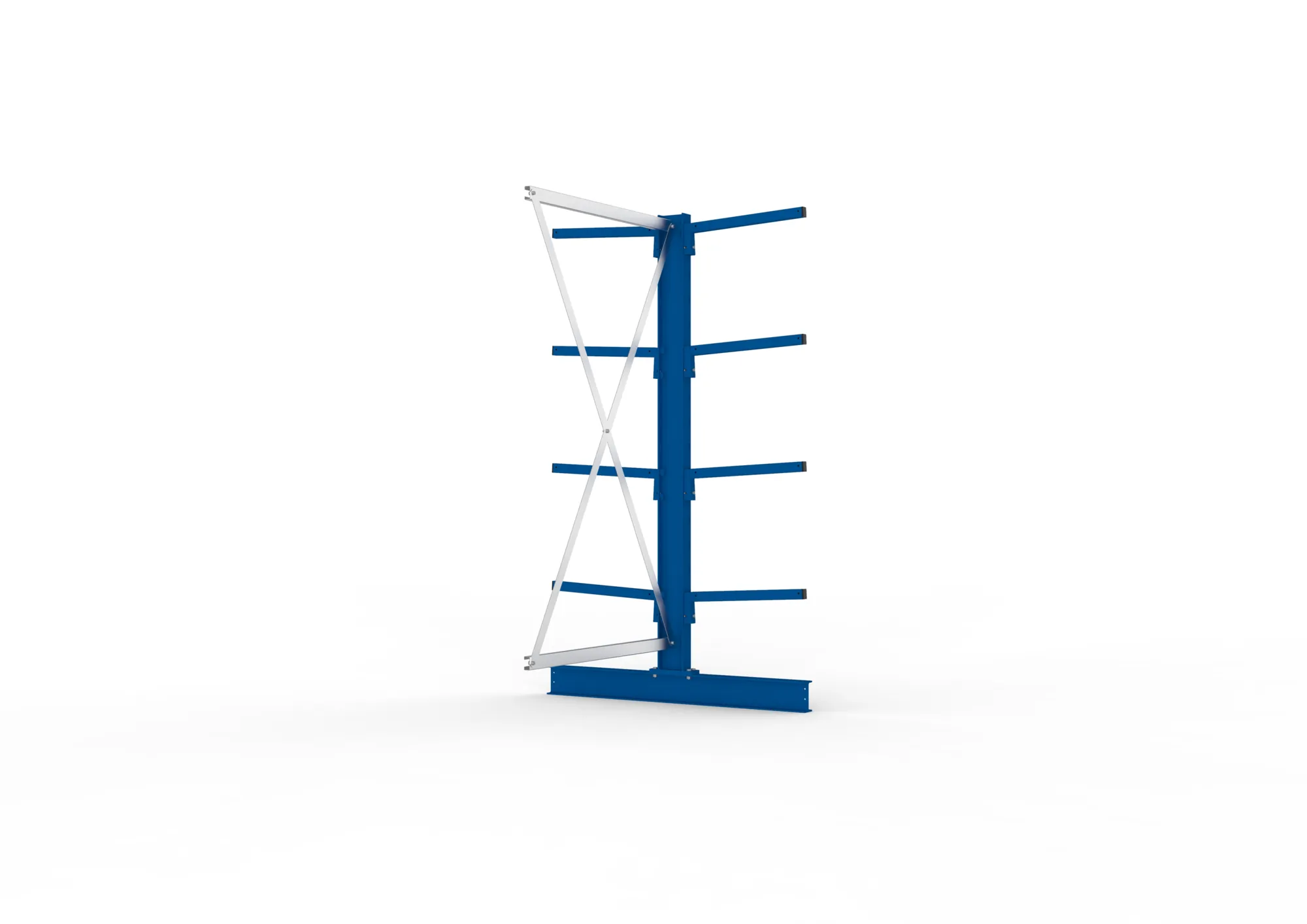 META MULTISTRONG L | Kragarmregal | Anbauregal | 2000 x 1000 x 500 mm | Armlast 175 kg | doppelseitig | 4+1 Ebenen