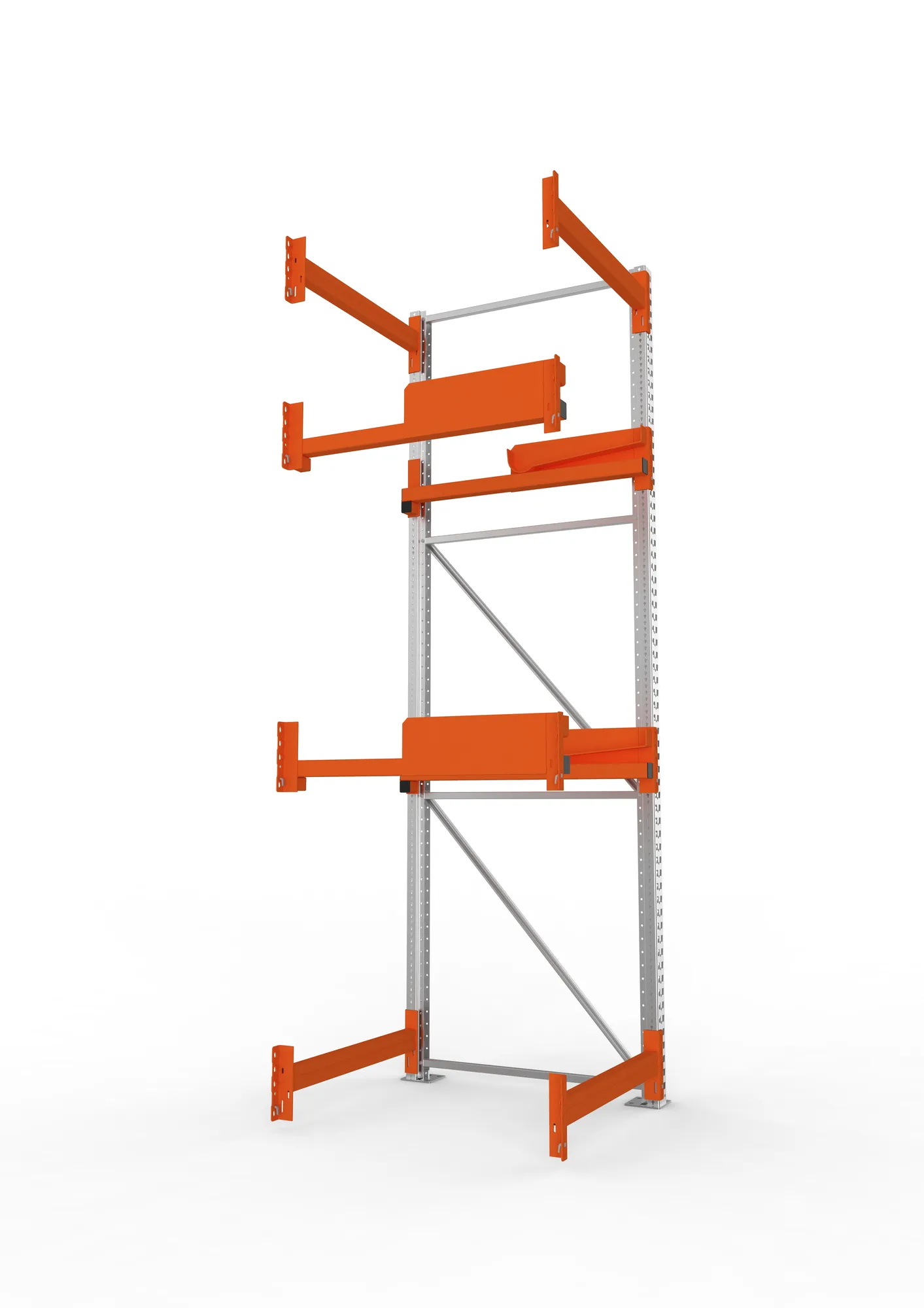 META MULTIPAL | Kabeltrommelregal | Anbauregal | 3300 x 900 x 1100 mm | Feldlast 4000 kg | 2 Ebenen | Typ 2 | verzinkt