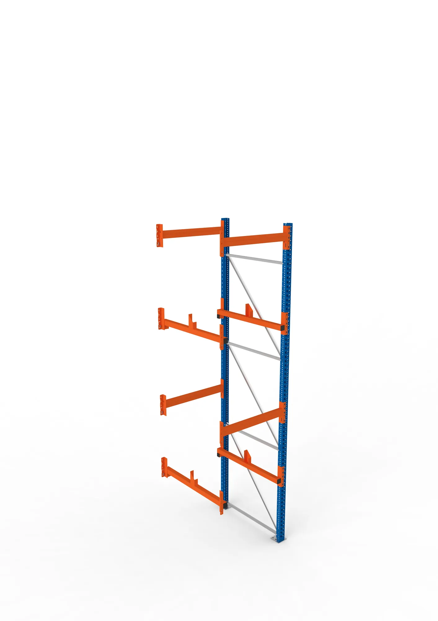 META MULTIPAL | Kabeltrommelregal | Anbauregal | 3800 x 900 x 1100 mm | Feldlast 4000 kg | 2 Ebenen | Typ 1 | RAL 5010
