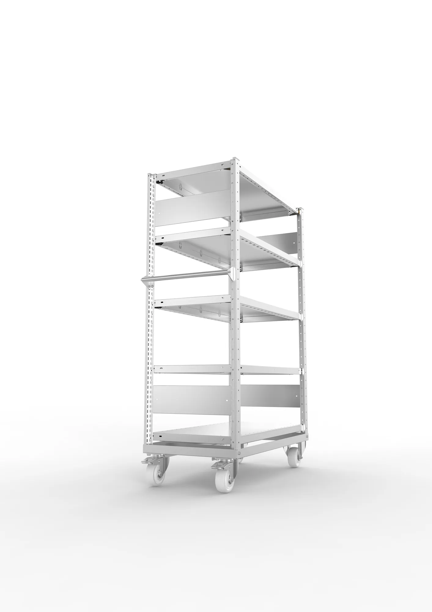 META CLIP | Regalwagen mit Fachböden | 1500 x 1000 x 500 mm | 100 kg | verzinkt