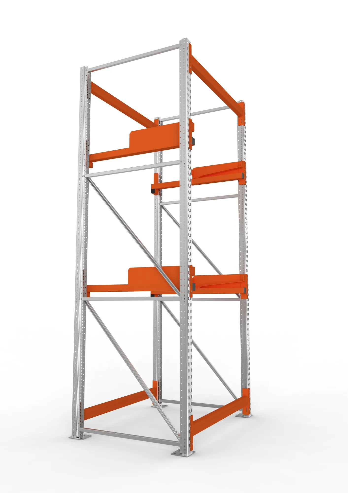 META MULTIPAL | Kabeltrommelregal | Grundregal | 3300 x 1300 x 1100 mm | Feldlast 4000 kg | 2 Ebenen | Typ 2 | verzinkt