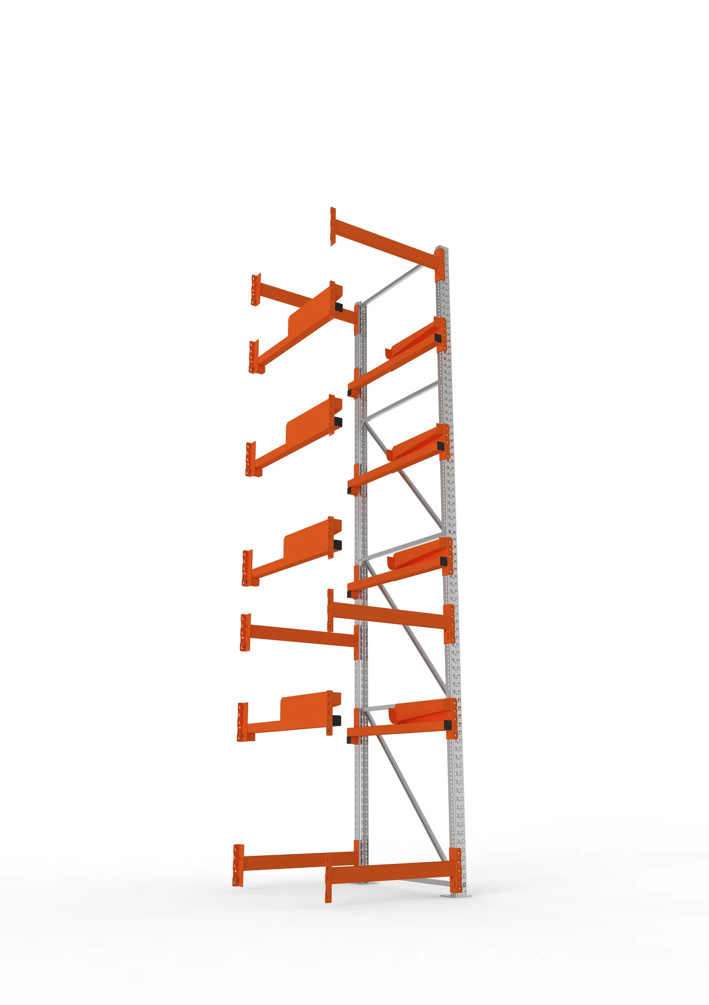 META MULTIPAL | Kabeltrommelregal | Anbauregal | 4400 x 900 x 1100 mm | Feldlast 5500 kg | 4 Ebenen | Typ 2 | RAL 5010