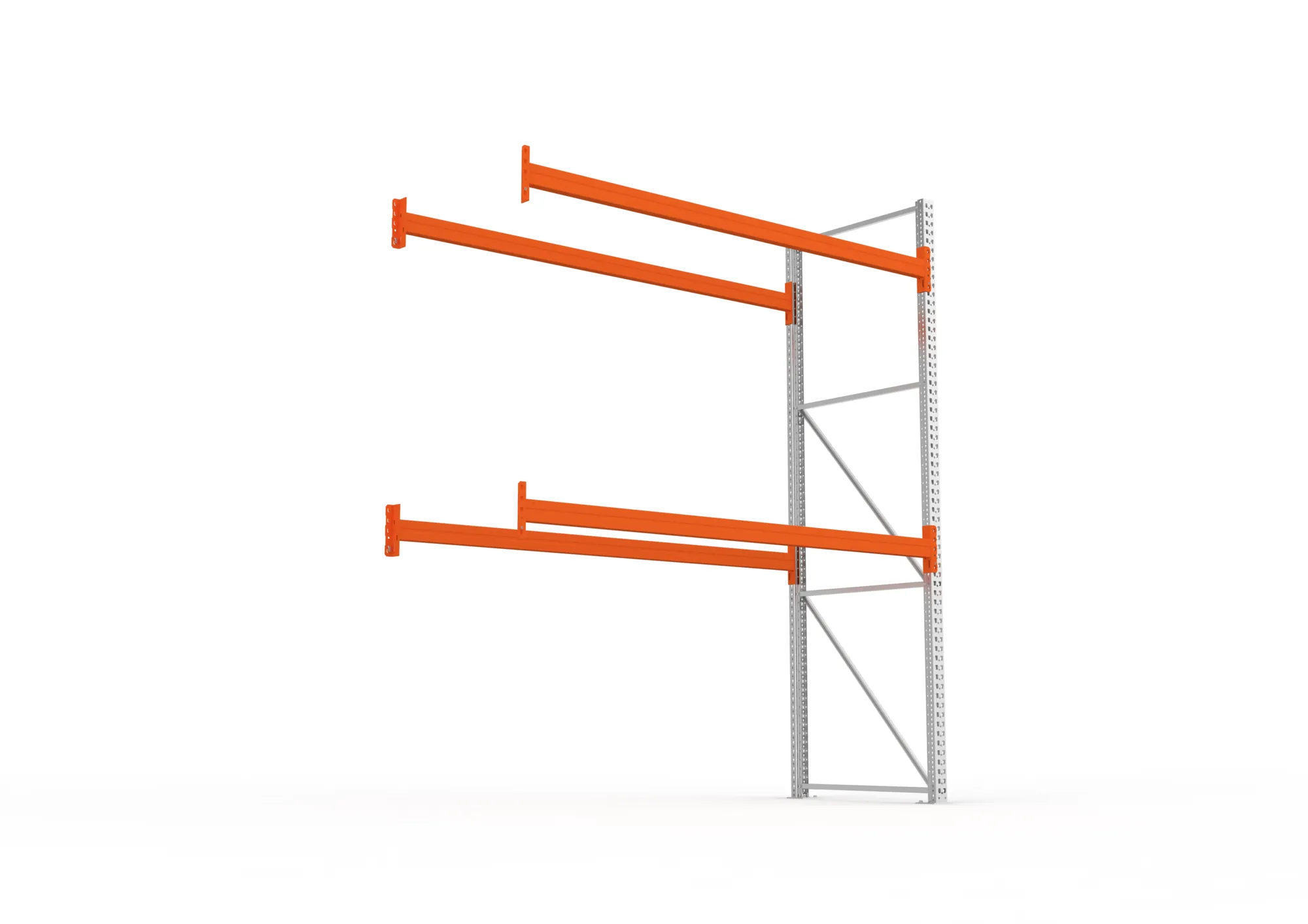 META MULTIPAL | Palettenregal | Anbauregal | 3300 x 2700 x 1100 mm | Fachlast 780 kg | 3 Ebenen | 9 Paletten | verzinkt