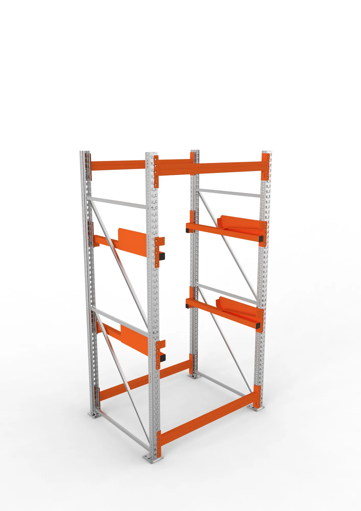 META MULTIPAL | Kabeltrommelregal | Grundregal | 2700 x 1300 x 1100 mm | Feldlast 4000 kg | 2 Ebenen | Typ 2 | verzinkt